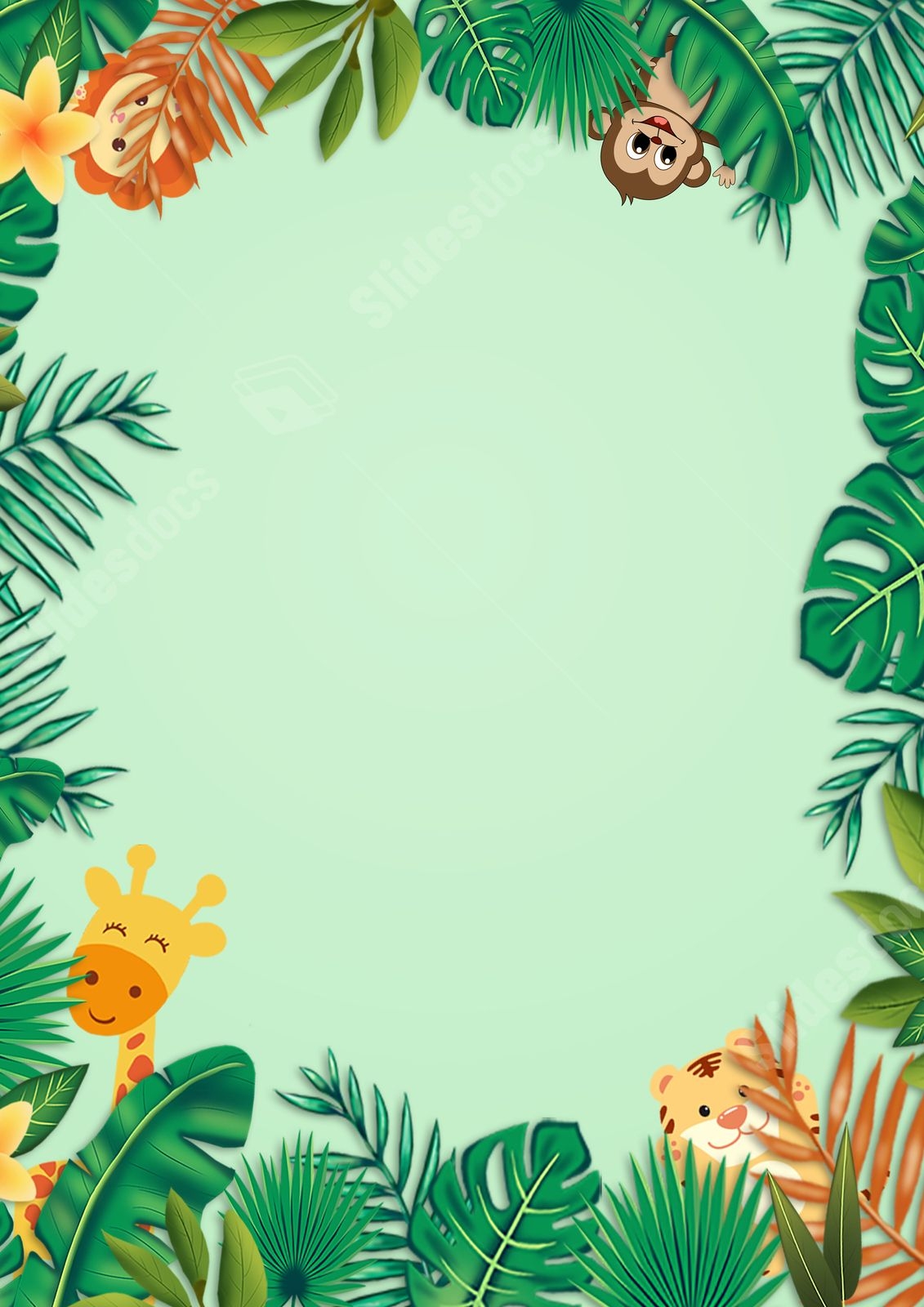 Free Editable Printable Jungle Template