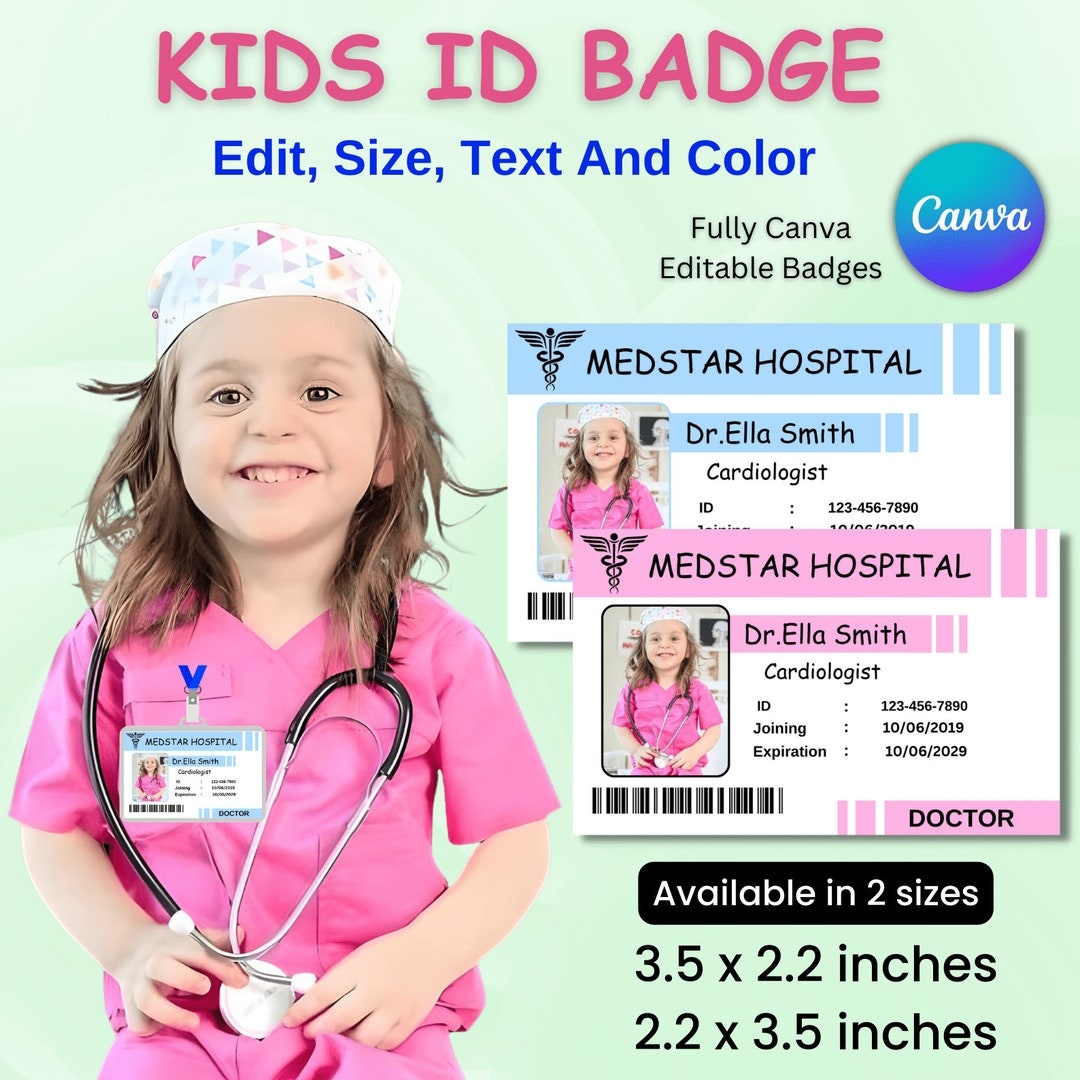 Printable And Editable Doctor Badge