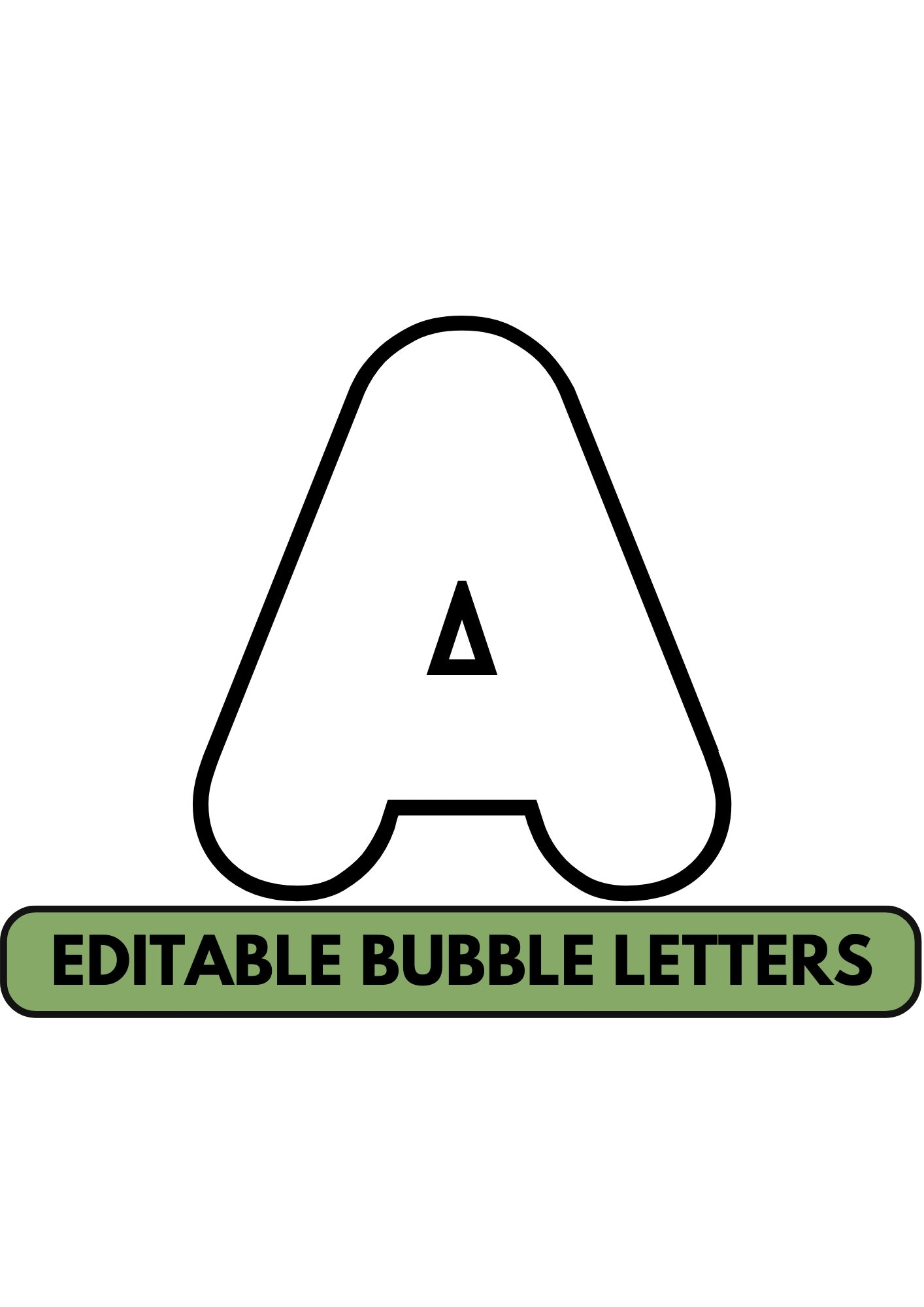 Large Alphabet Bubble Letters And Numbers For Classroom Editable Size Big Letters Templates Printable Block Letter Of The Week Bulletinboard Etsy