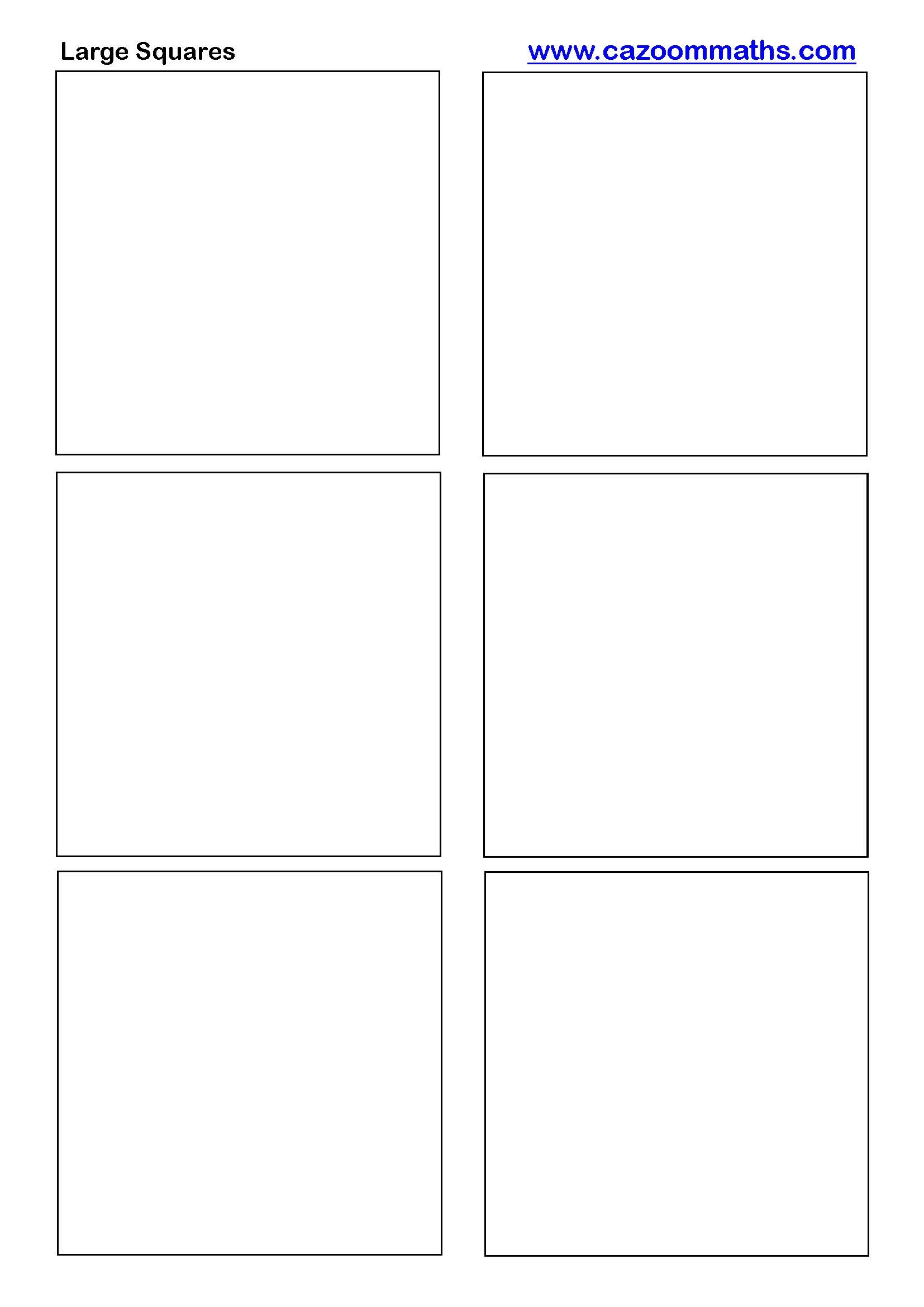 Large Squares Printable FREE Teaching Resources