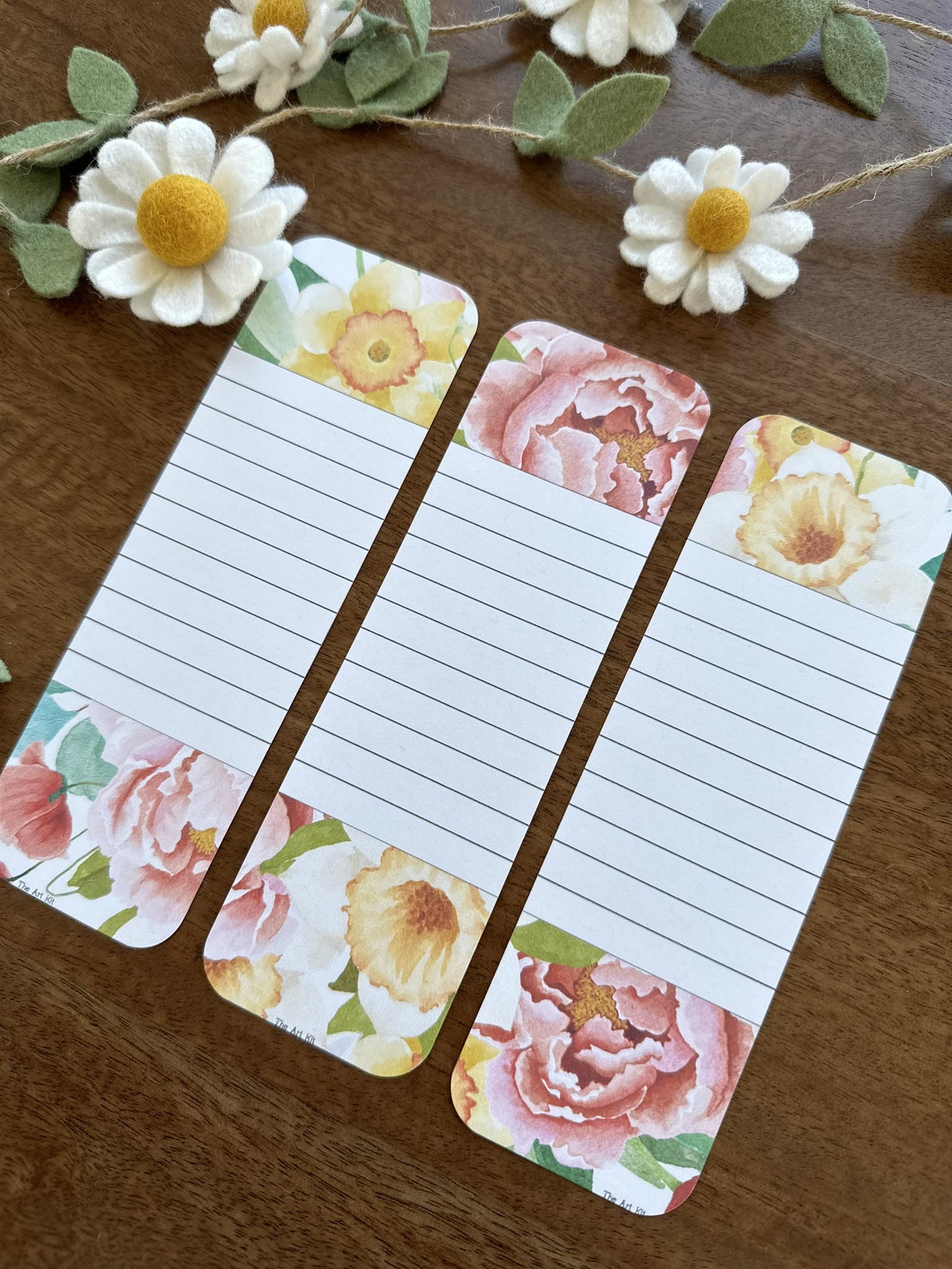 Free Printable Editable Flower Bookmarks