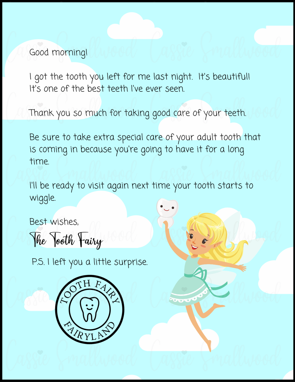 Lost Tooth Certificate Free Printable Tooth Fairy Letter First Tooth Free Printable Printable Templates First Tooth Fairy Gift