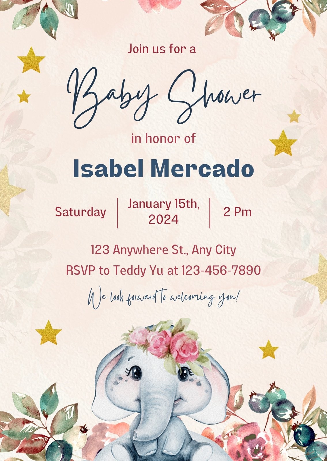 Editable Pre Printable Baby Shower Invitations
