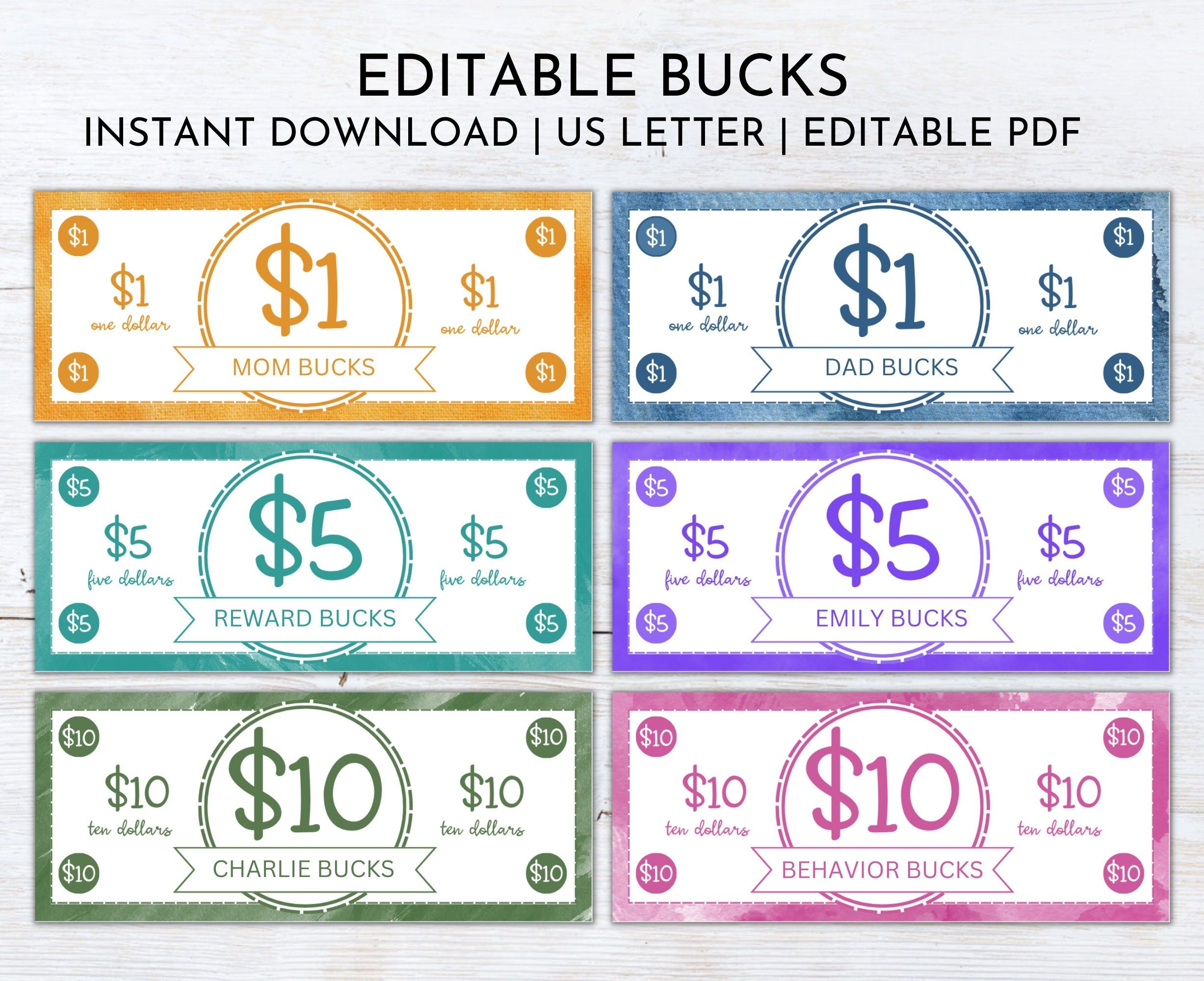 Mom Bucks Printable Printable Party Favors