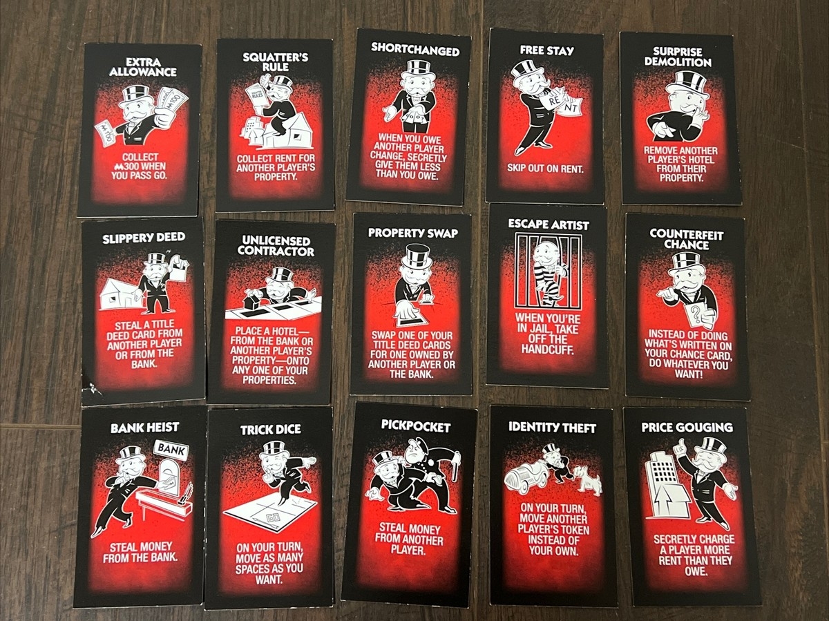 Monopoly Cheaters Edition 2018 15 Cheat Cards Original Replacement Parts 630509673247 EBay