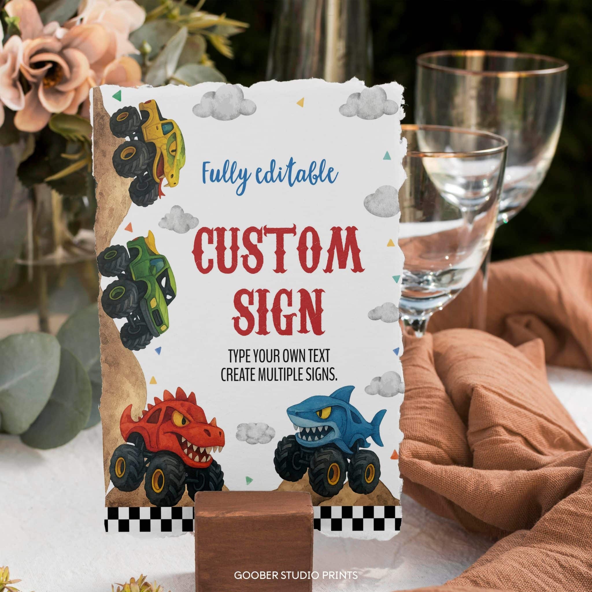 Free Editable Printable Custom Signs With Vehicle Images