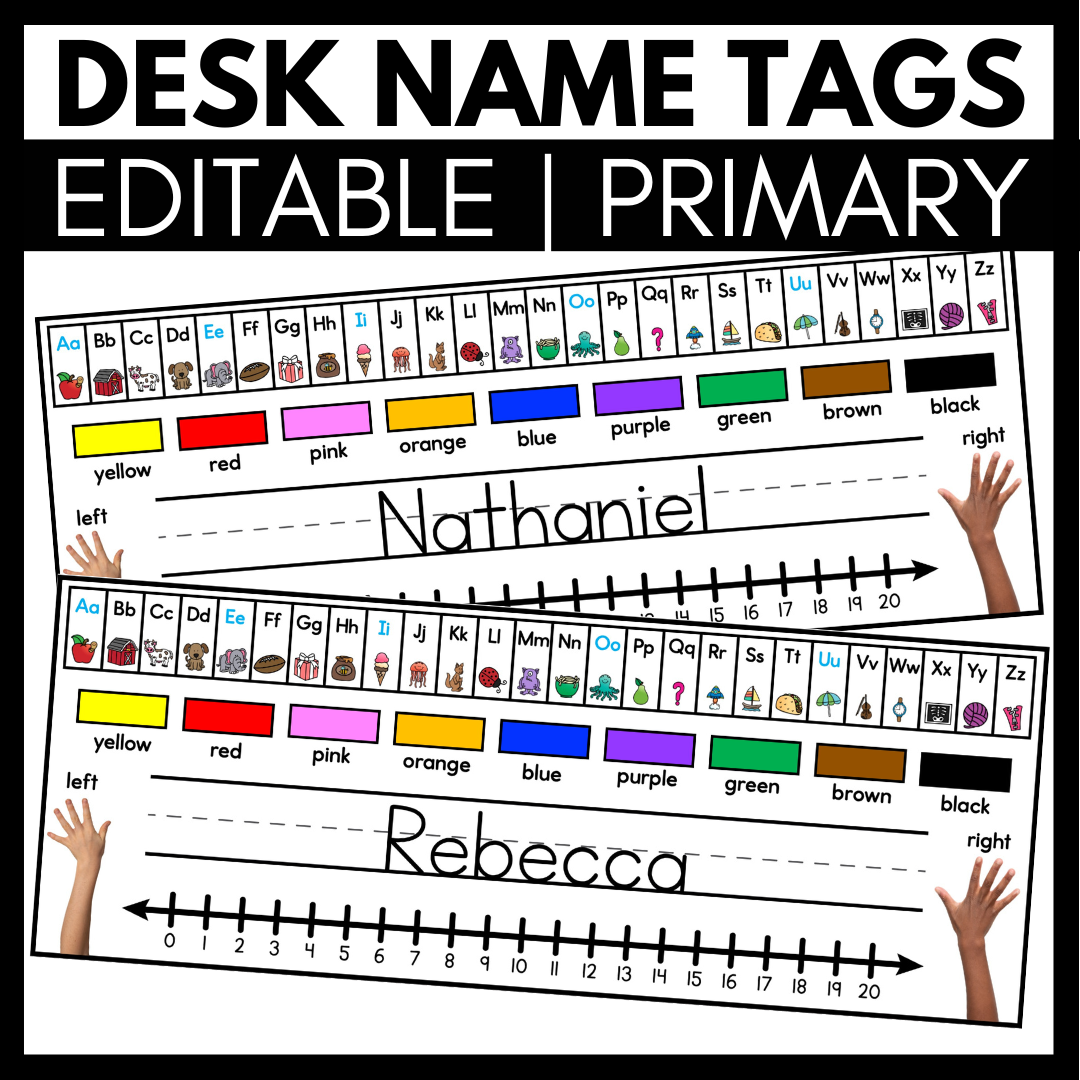 Name Tags For Student Desk Editable Name Plates For Primary Simple Version Made By Teachers