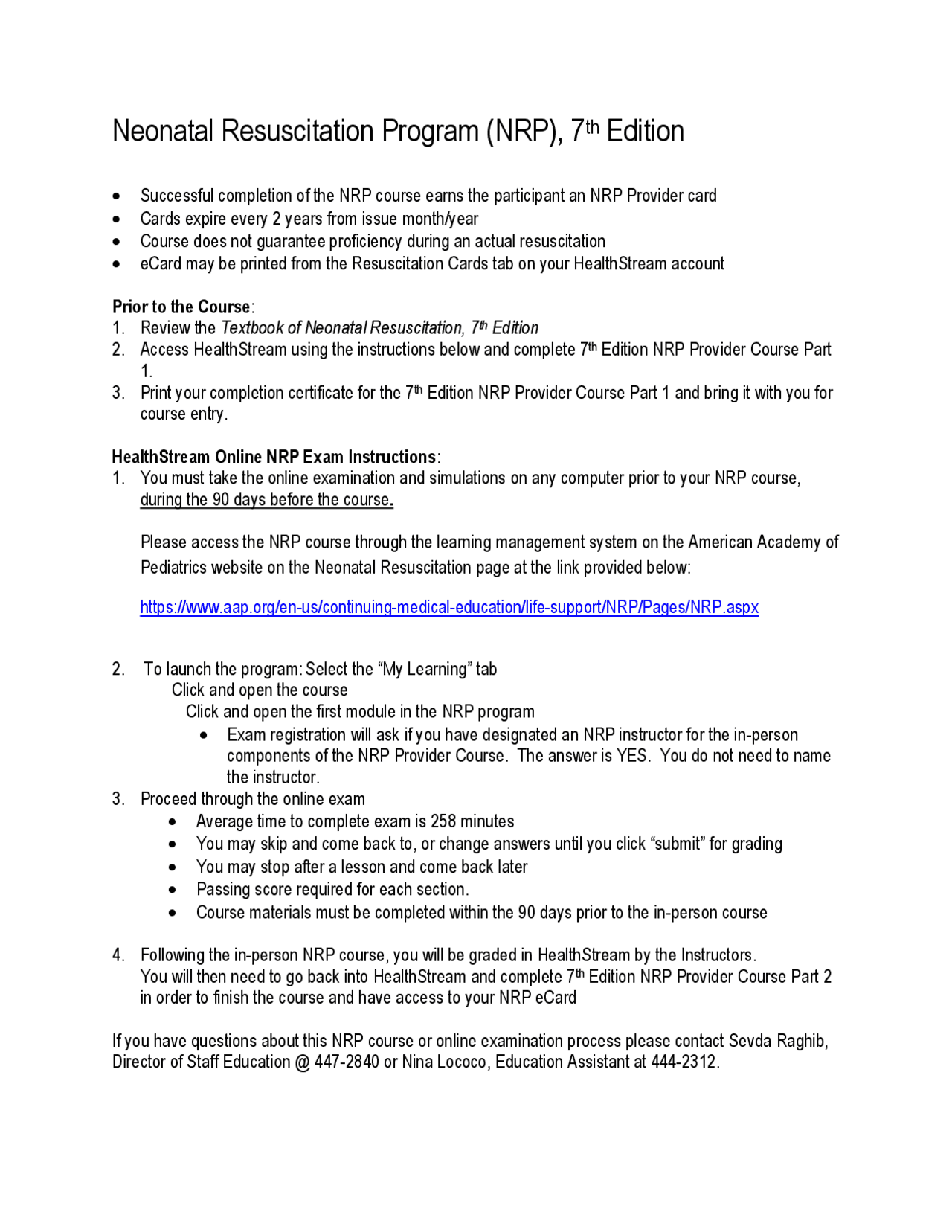 Nrp 7th Edition Checklist Printable