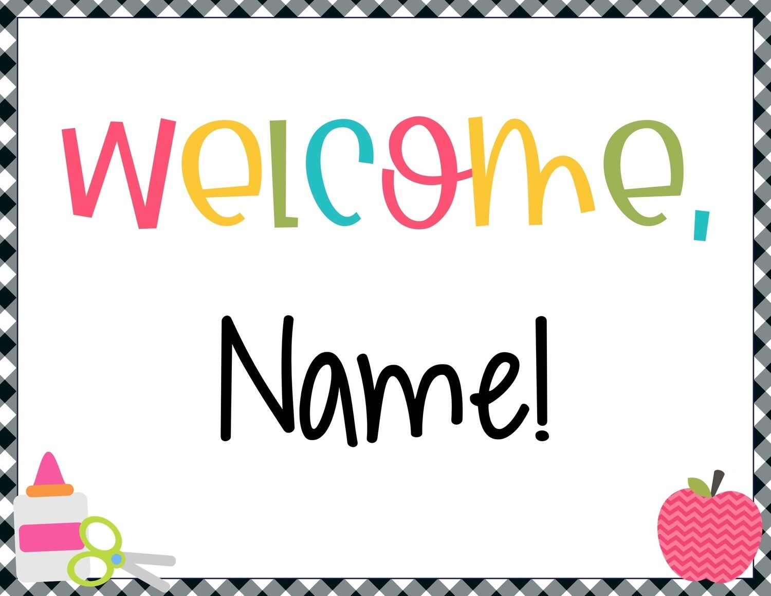 New Teacher Welcome Signs And Banner Editable