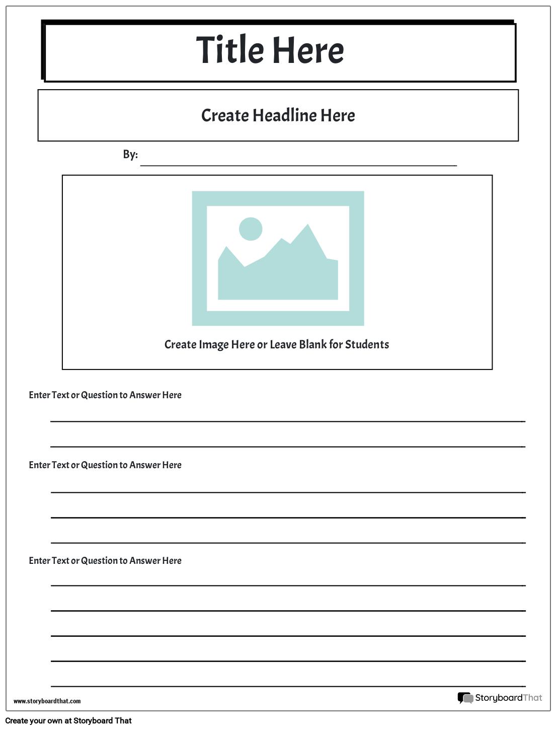 Editable Printable Newspaper Template