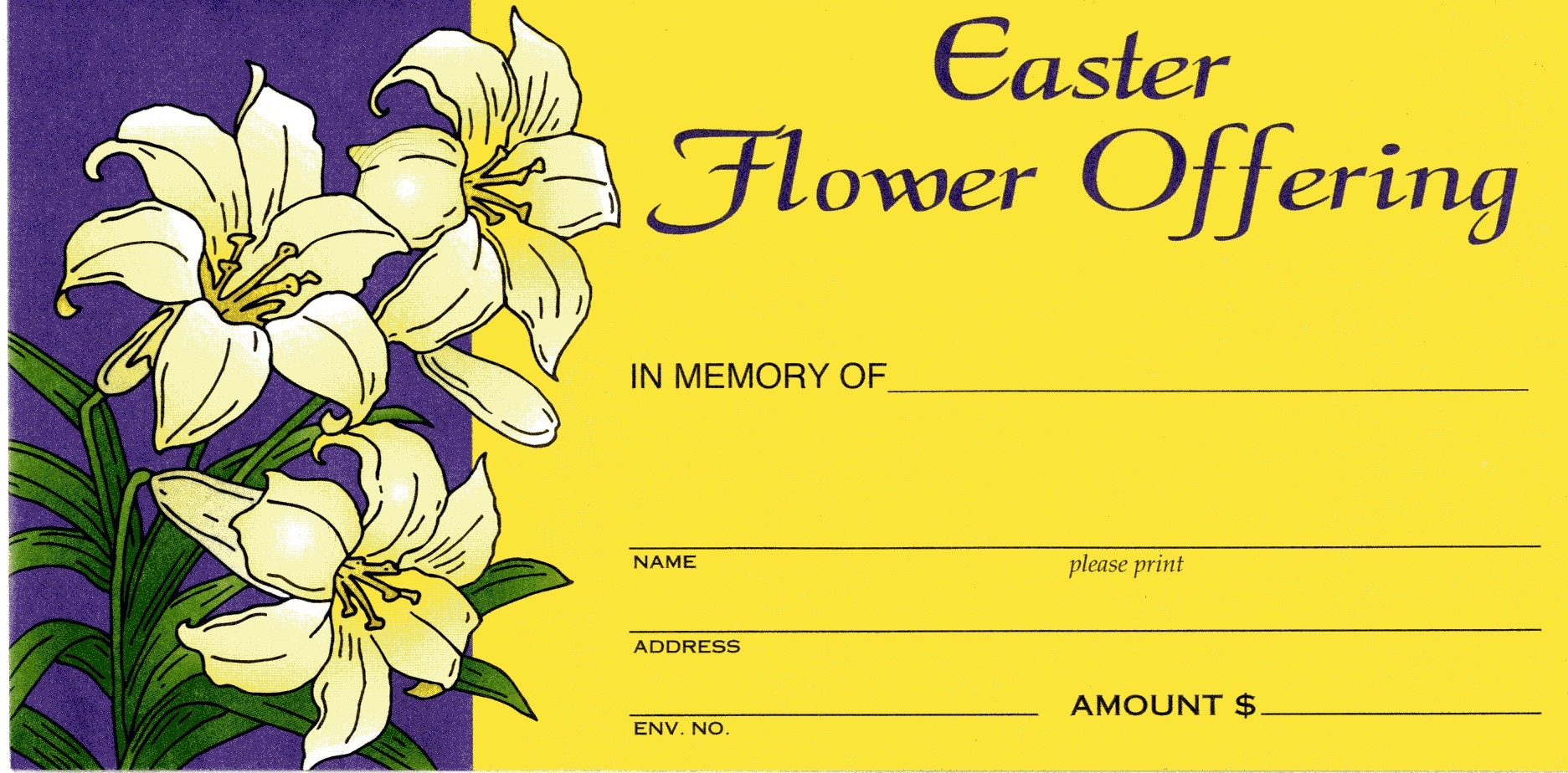 No 13 323E Flower Remembrance Envelope