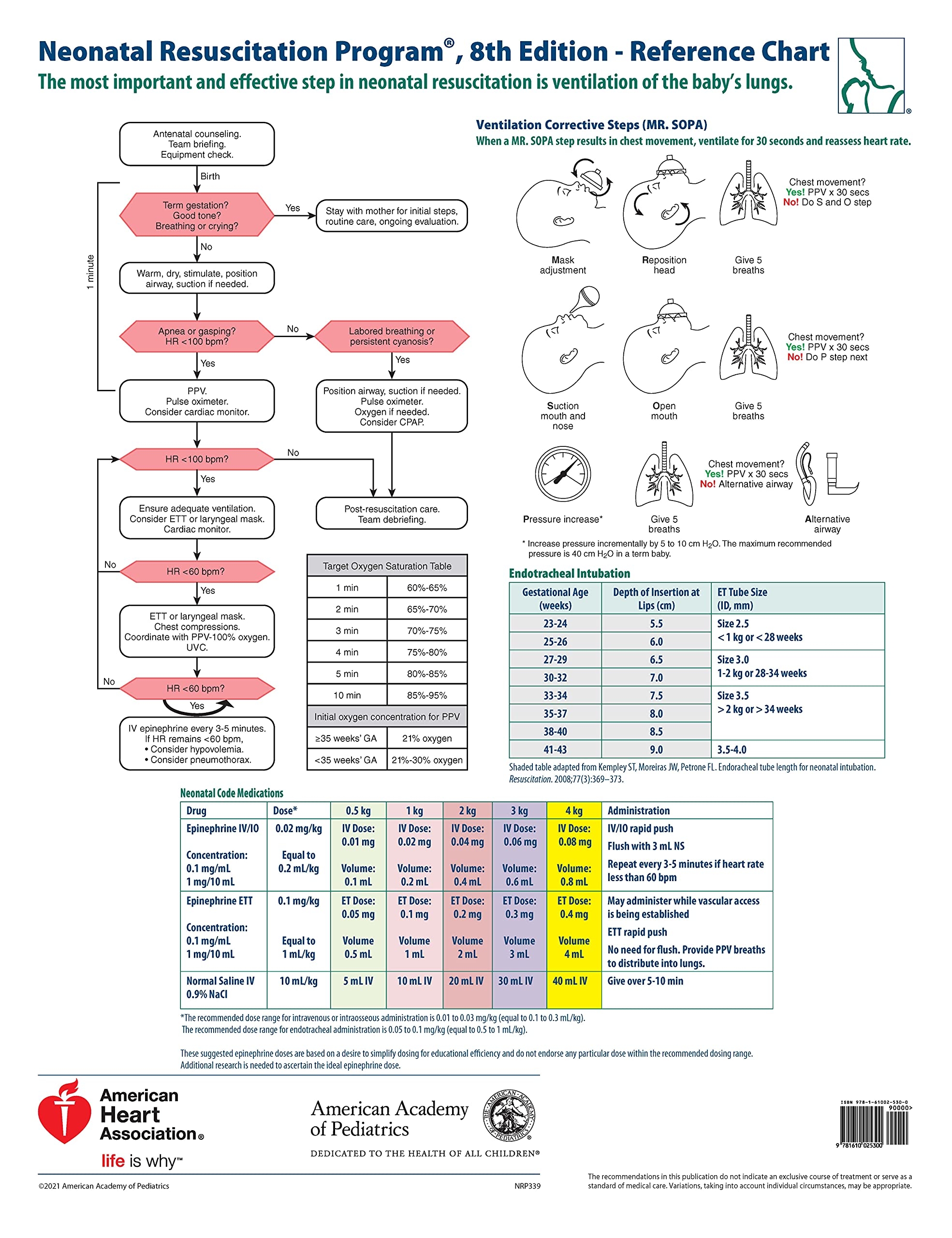 NRP Wall Chart 9781610025300 Medicine Health Science Books Amazon