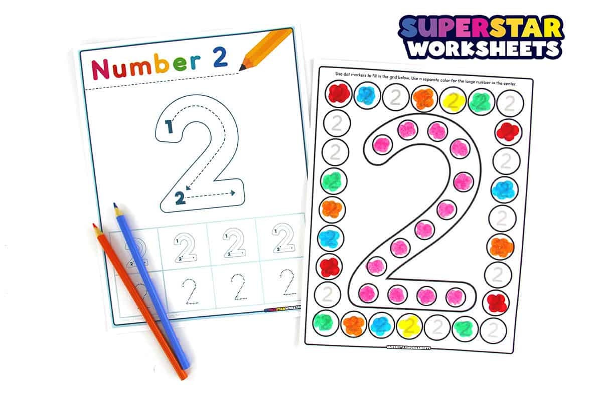 Number 2 Worksheets Superstar Worksheets