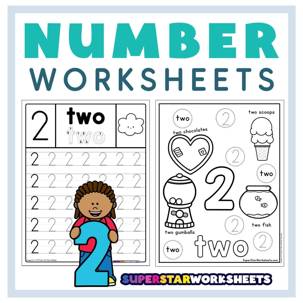 Number 2 Worksheets Superstar Worksheets