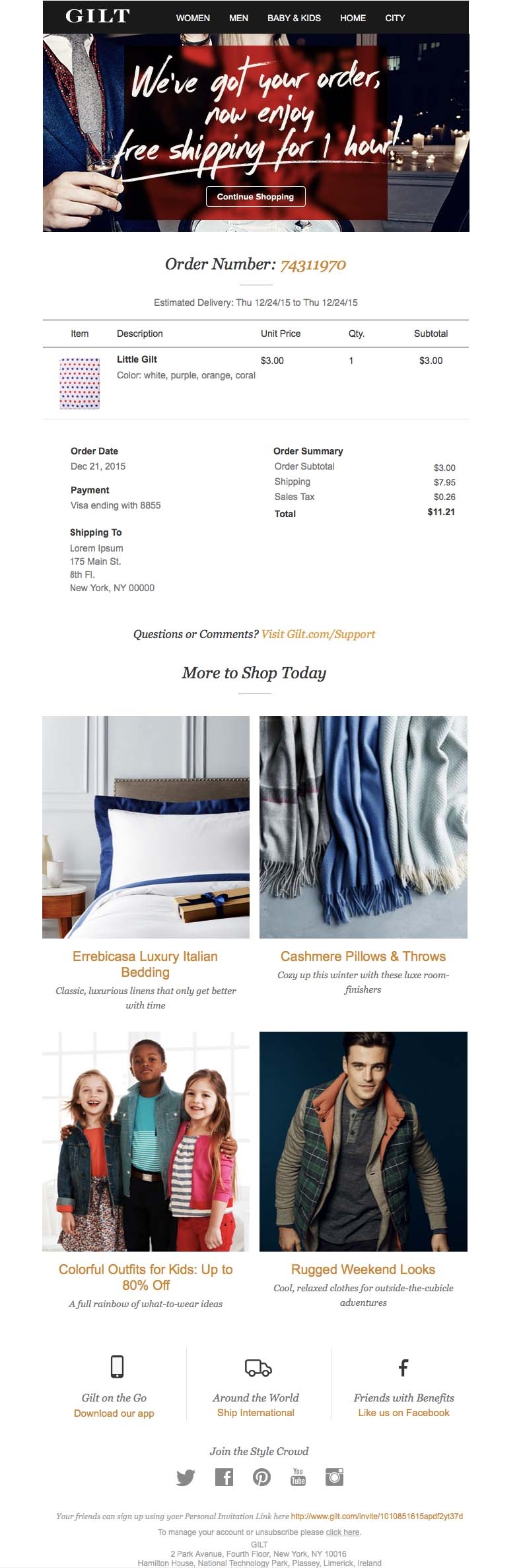 Order Confirmation Email 20 Amazing Templates And Examples