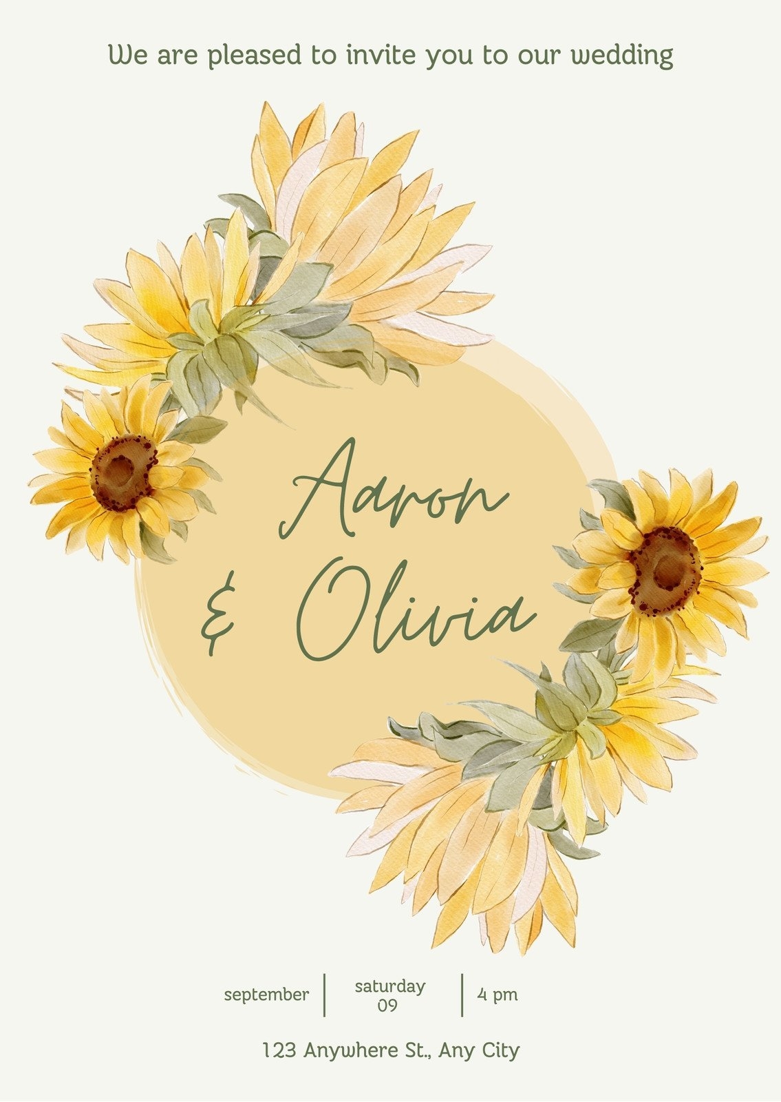 Page 2 Free And Customizable Sunflower Templates