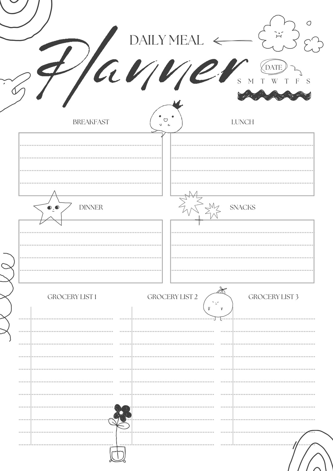 Page 2 Free Printable Cute Planner Templates To Edit Online Canva