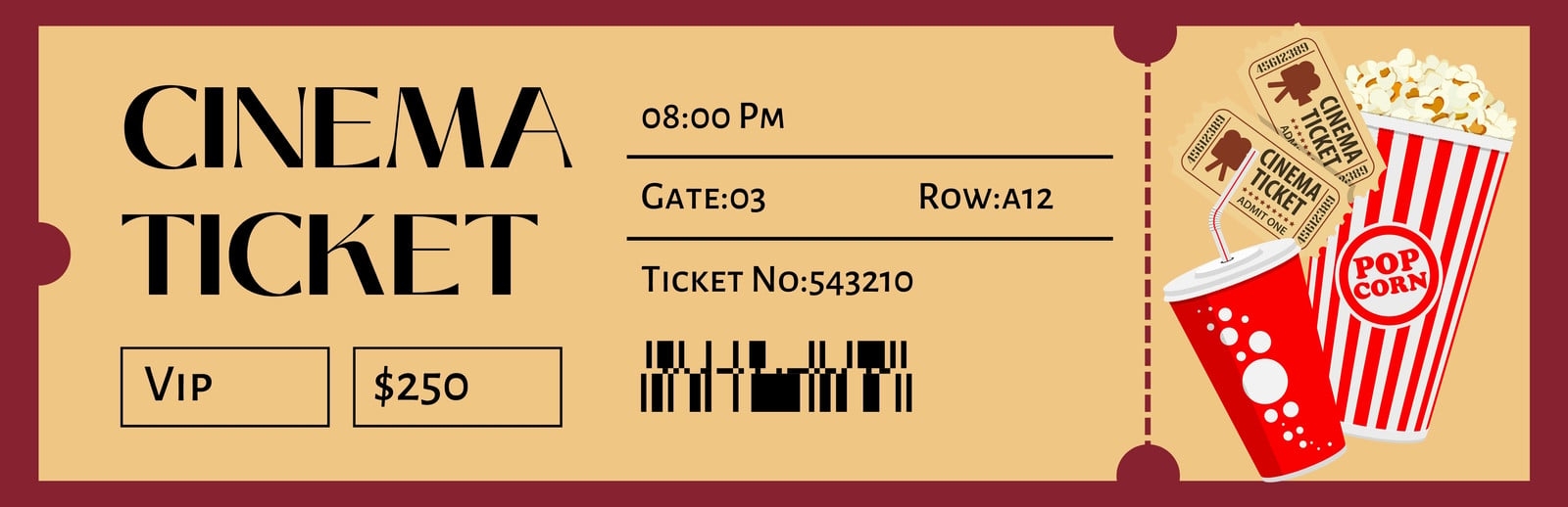 Free Printable Editable Movie Tickets