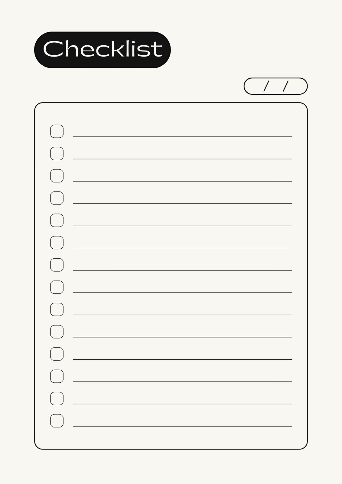 Page 4 Free Custom Downloadable Checklist Templates Canva