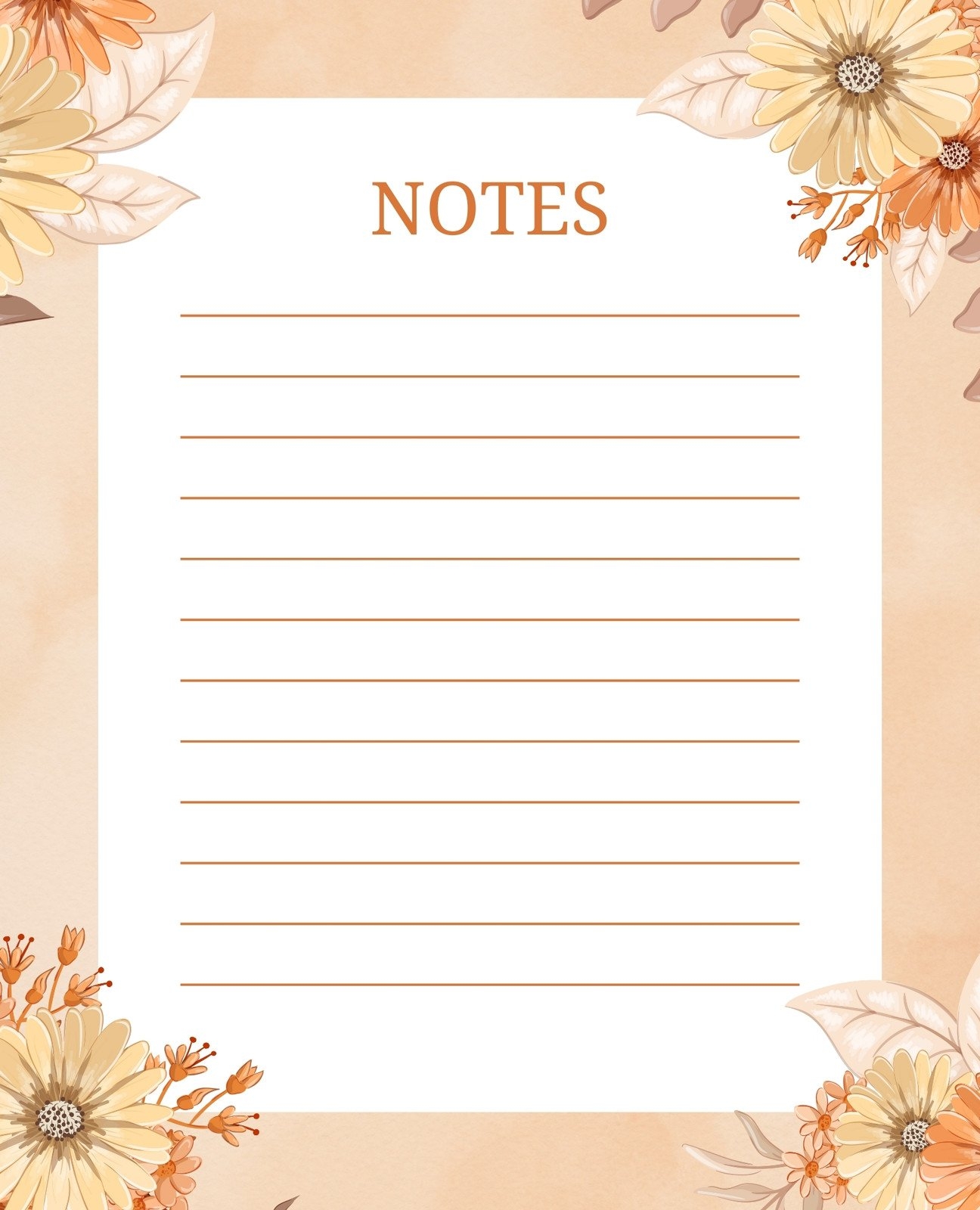 Page 4 Free Editable Printable Floral Note Card Templates Canva