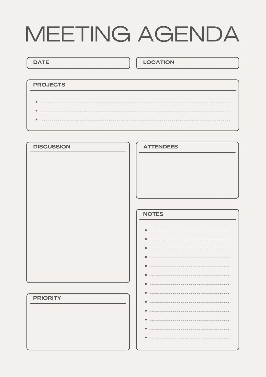 Page 8 Free Customizable Agenda Document Templates To Print Canva