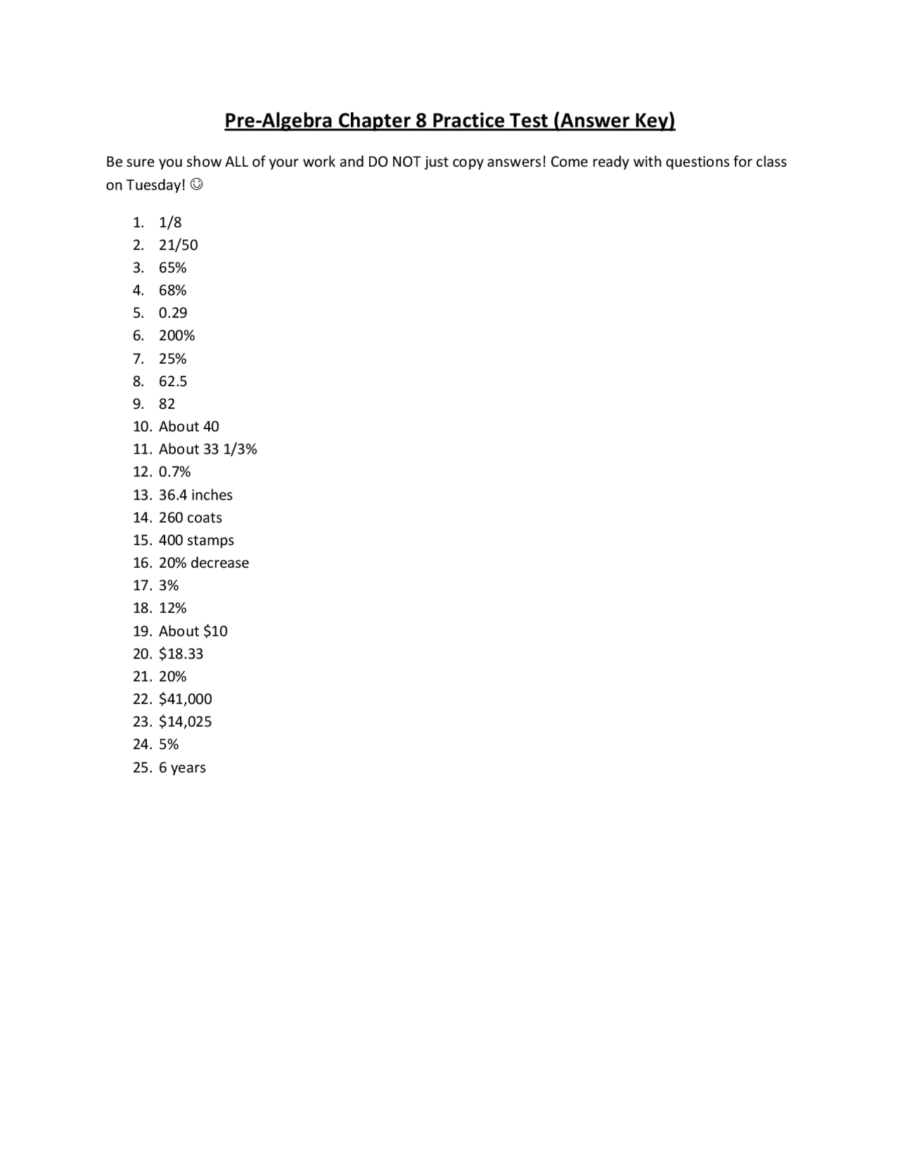Printable Chapter 5 Test From Beginning Algebra Problems 8th Edition