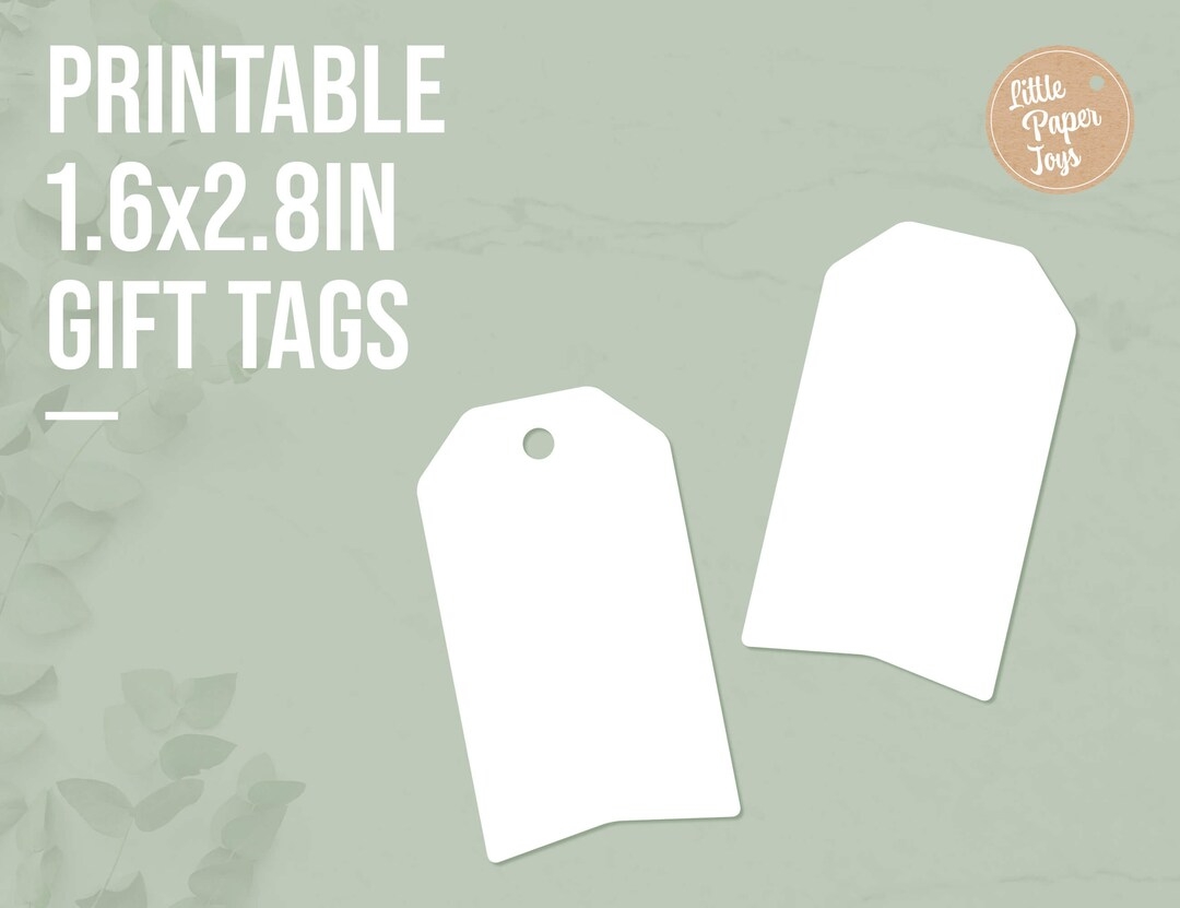 Printable Blank Digital 1 6 X 2 8 Inches Gift Tag Template Layout On US Letter Size For DIY ZIP File Pdf Eps Svg Jpg Png Ai Etsy