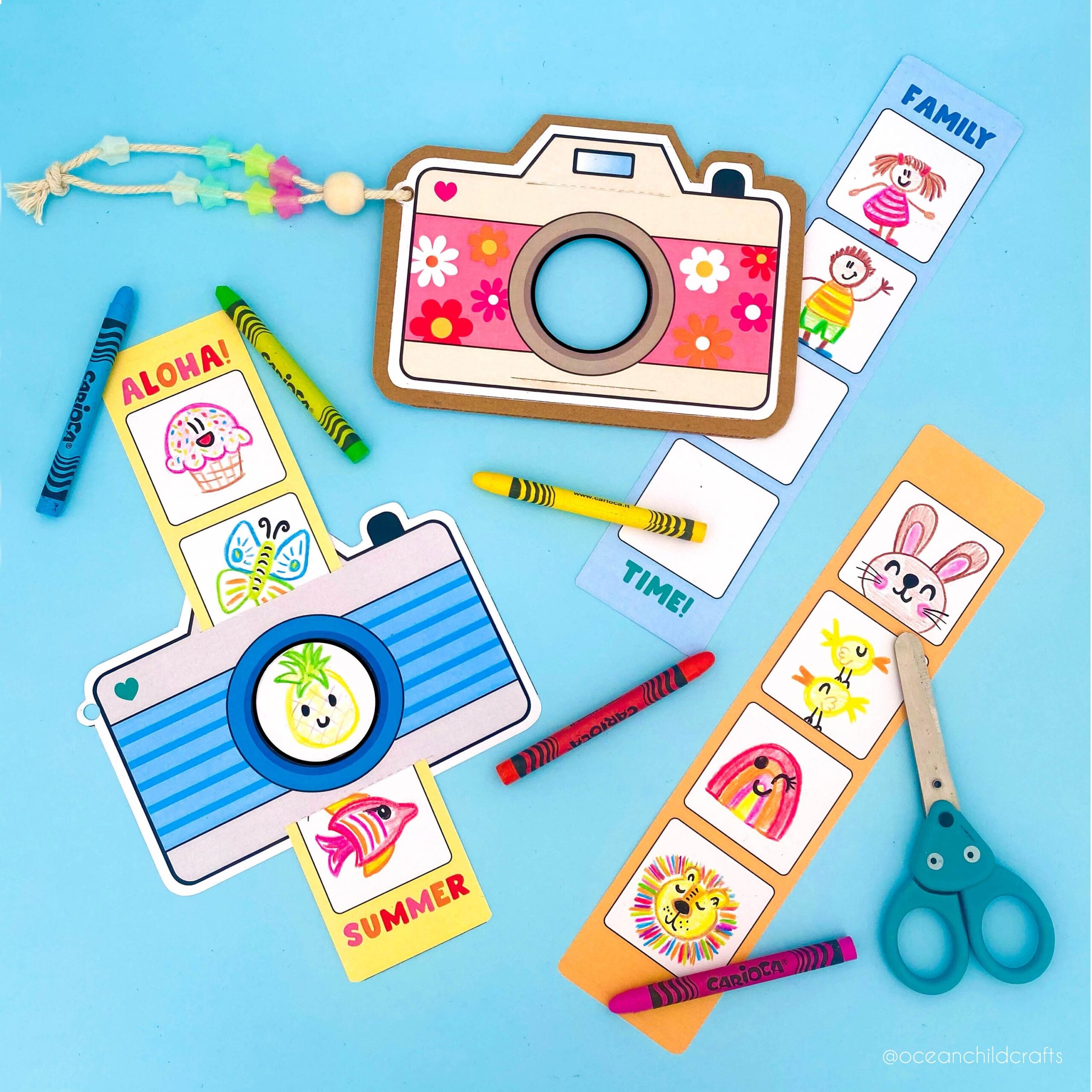 Printable Camera Craft Kids Drawing Activity digital Download Etsy