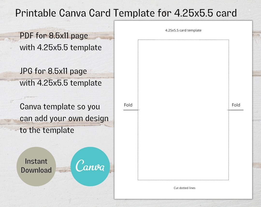 Printable Canva Template For 4 25x5 5 Cards Post Card Template DIY Postcard Printable A2 Card Note Card Instant Download Card Maker Etsy