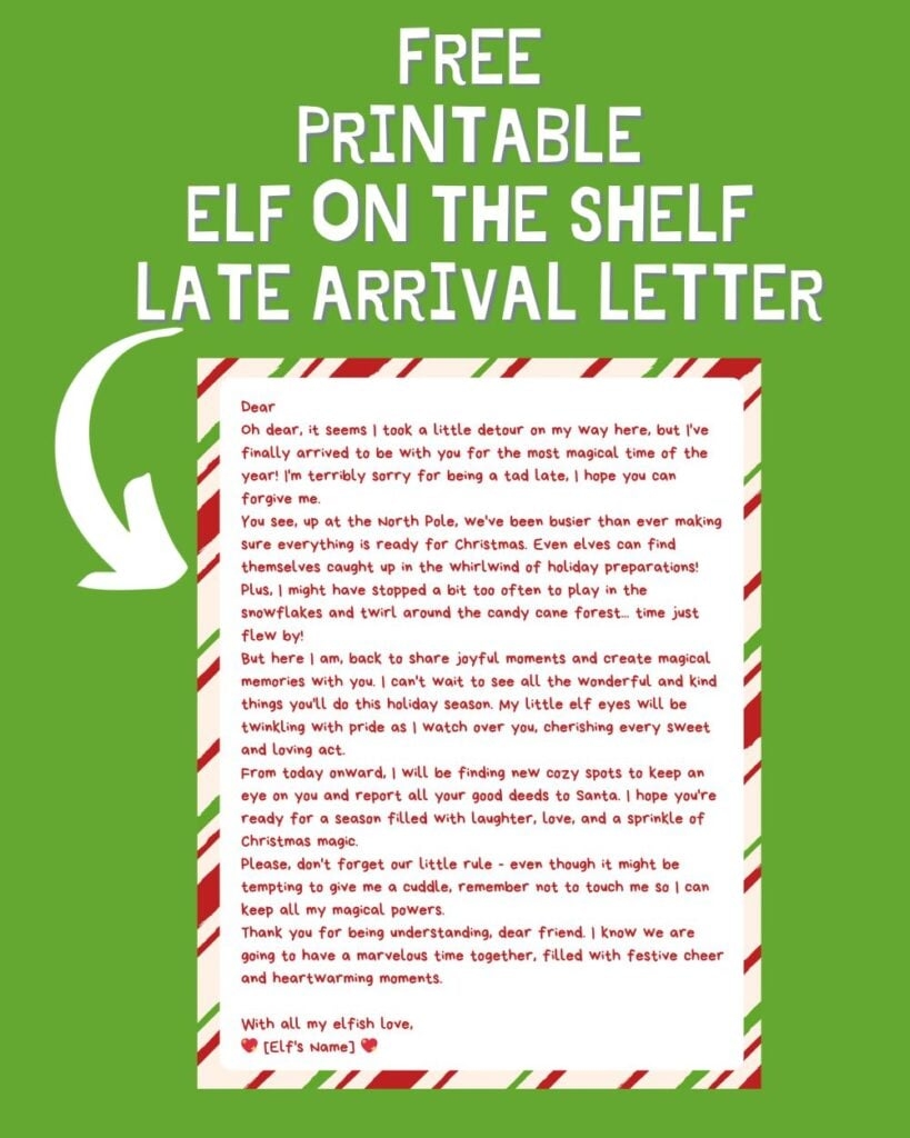 Printable Elf On The Shelf Letter Edit