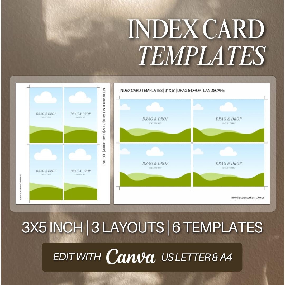 Edit Index Card Printable