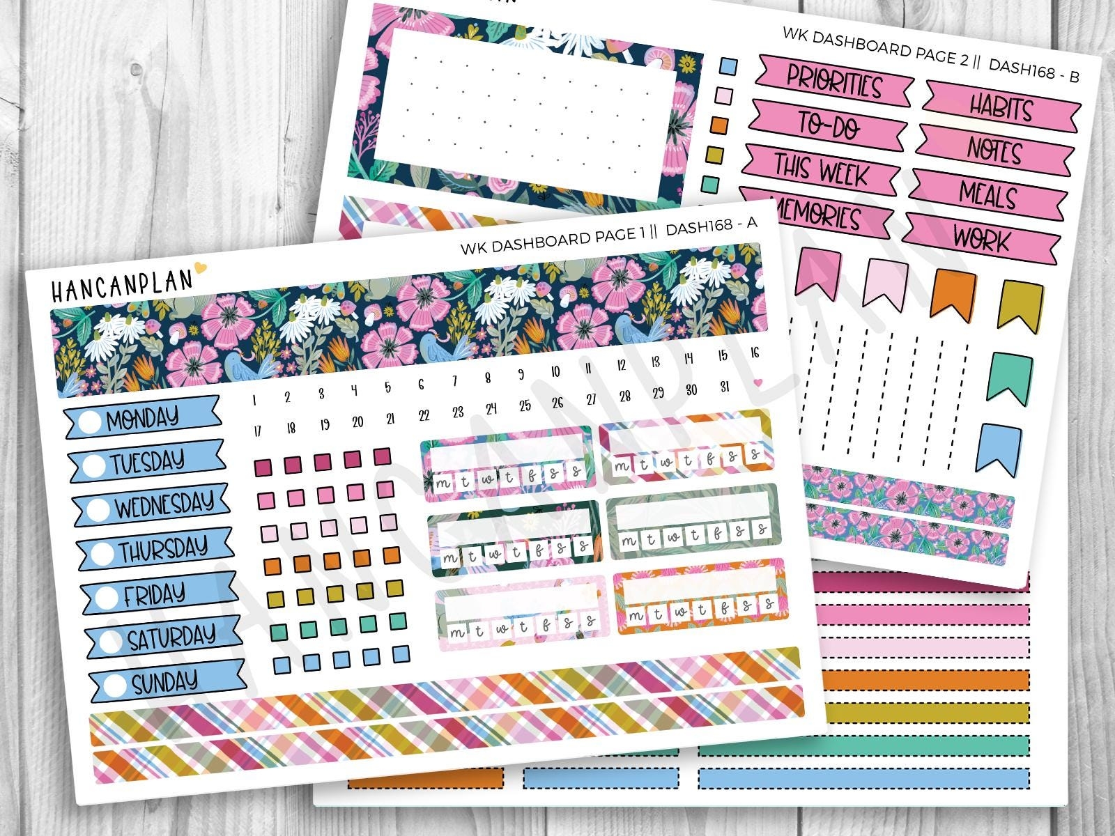 Printable Planner Stickers Etsy