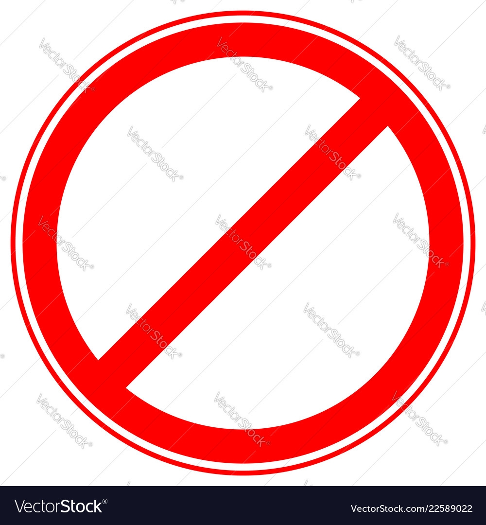 Printable Restriction Prohibition Signs Royalty Free Vector