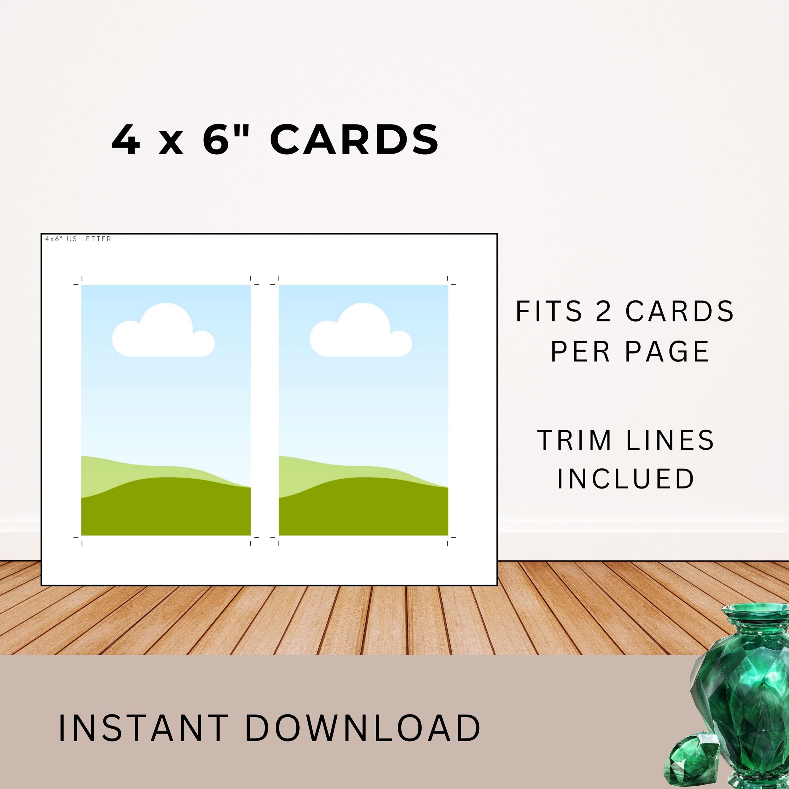 Printing Template 4 X 6 Inch Print And Cut Canva Multi Page Template 4x6 Blank Card Layout Frame Affirmation Manifestation US Letter A4 Etsy