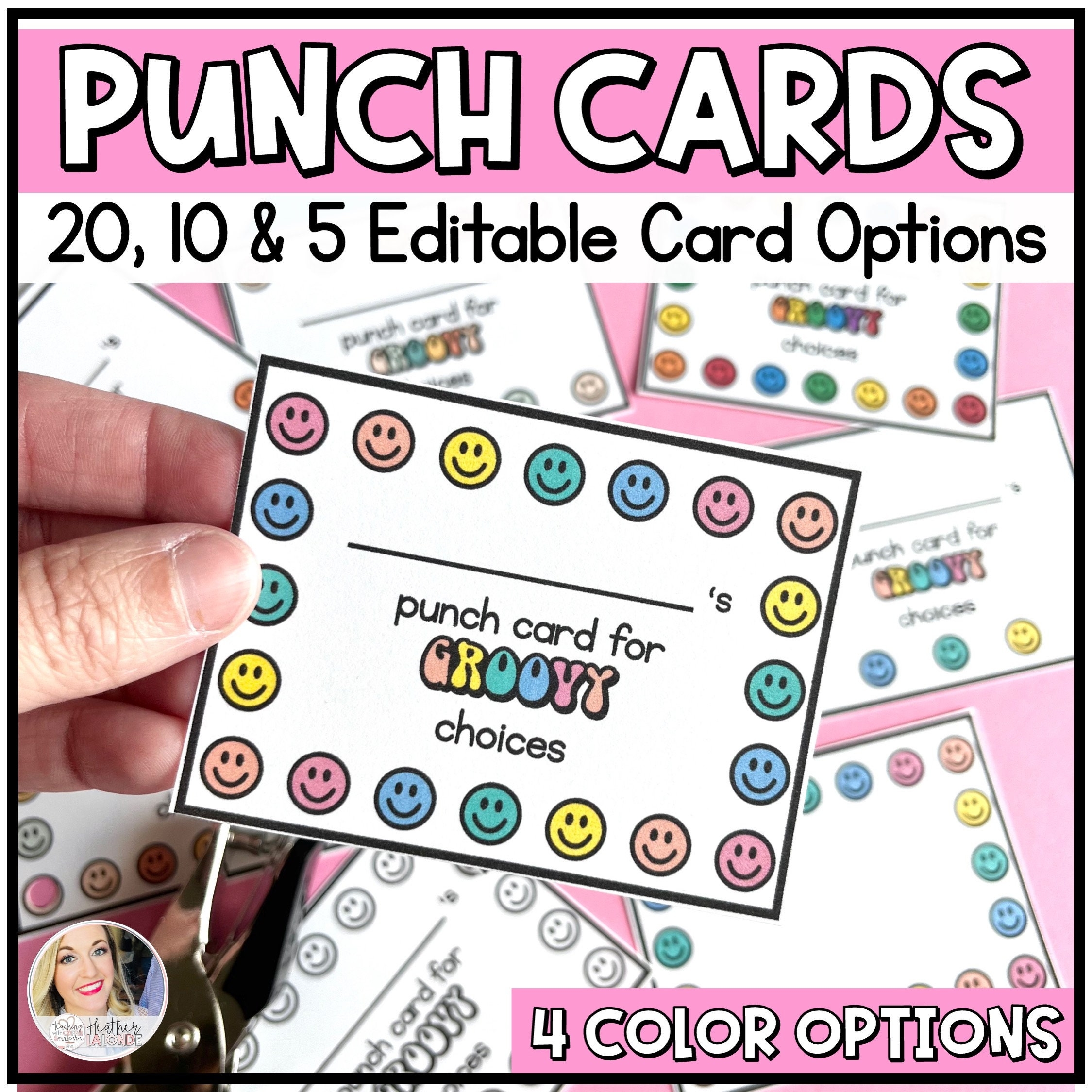 Editable And Printable Punch Cards