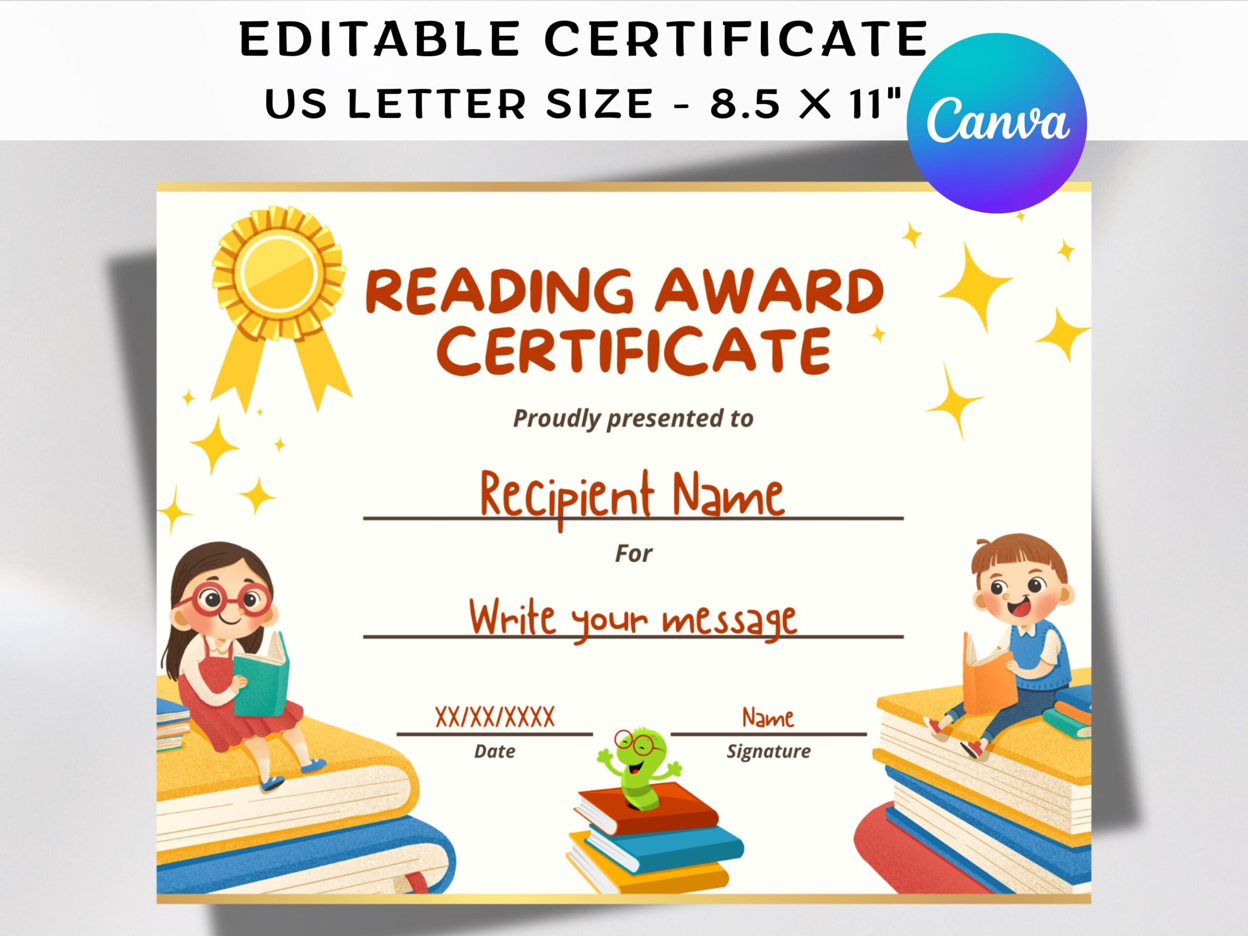 Free Printable Editable Reading Certificates