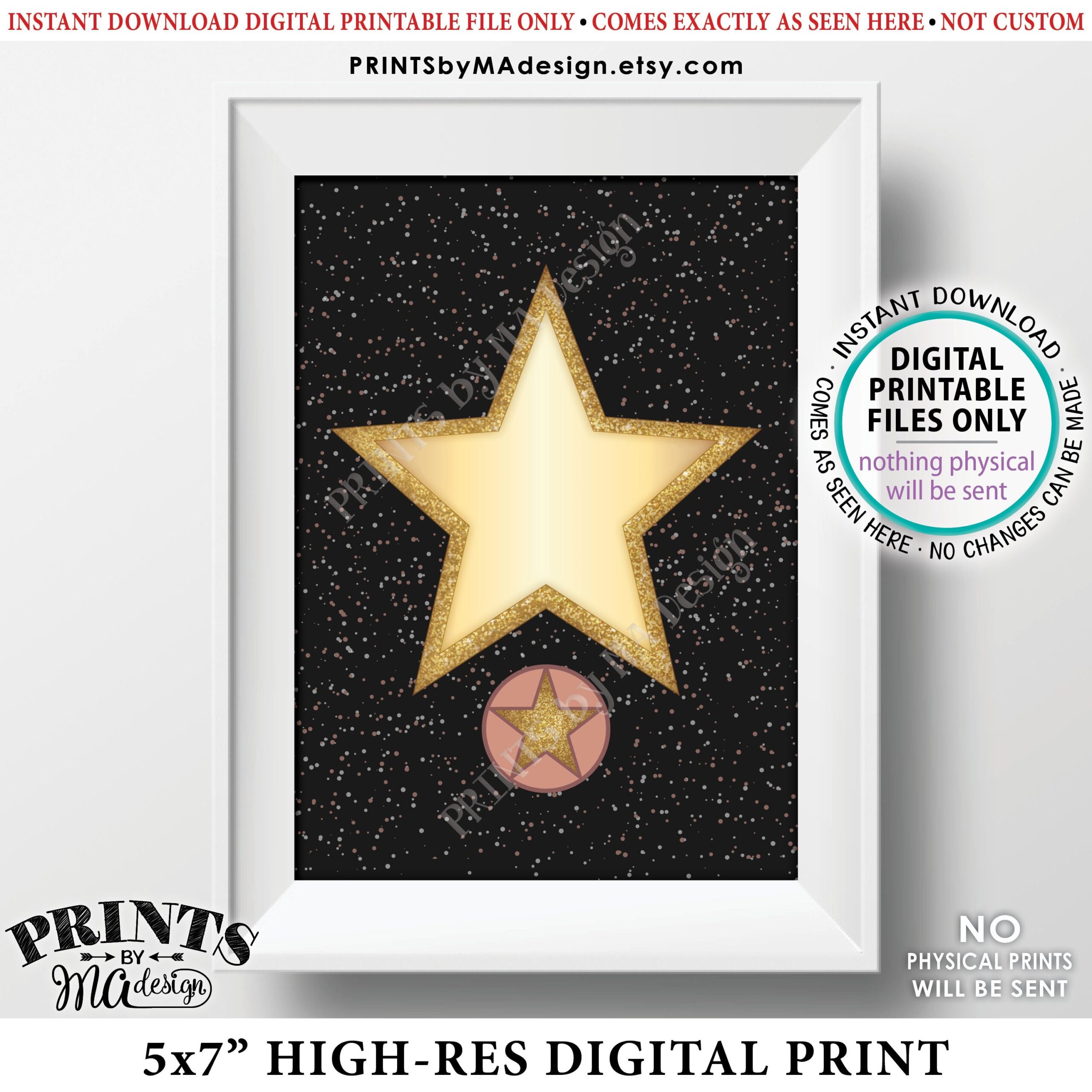 Printable Hollywood Stars Editable