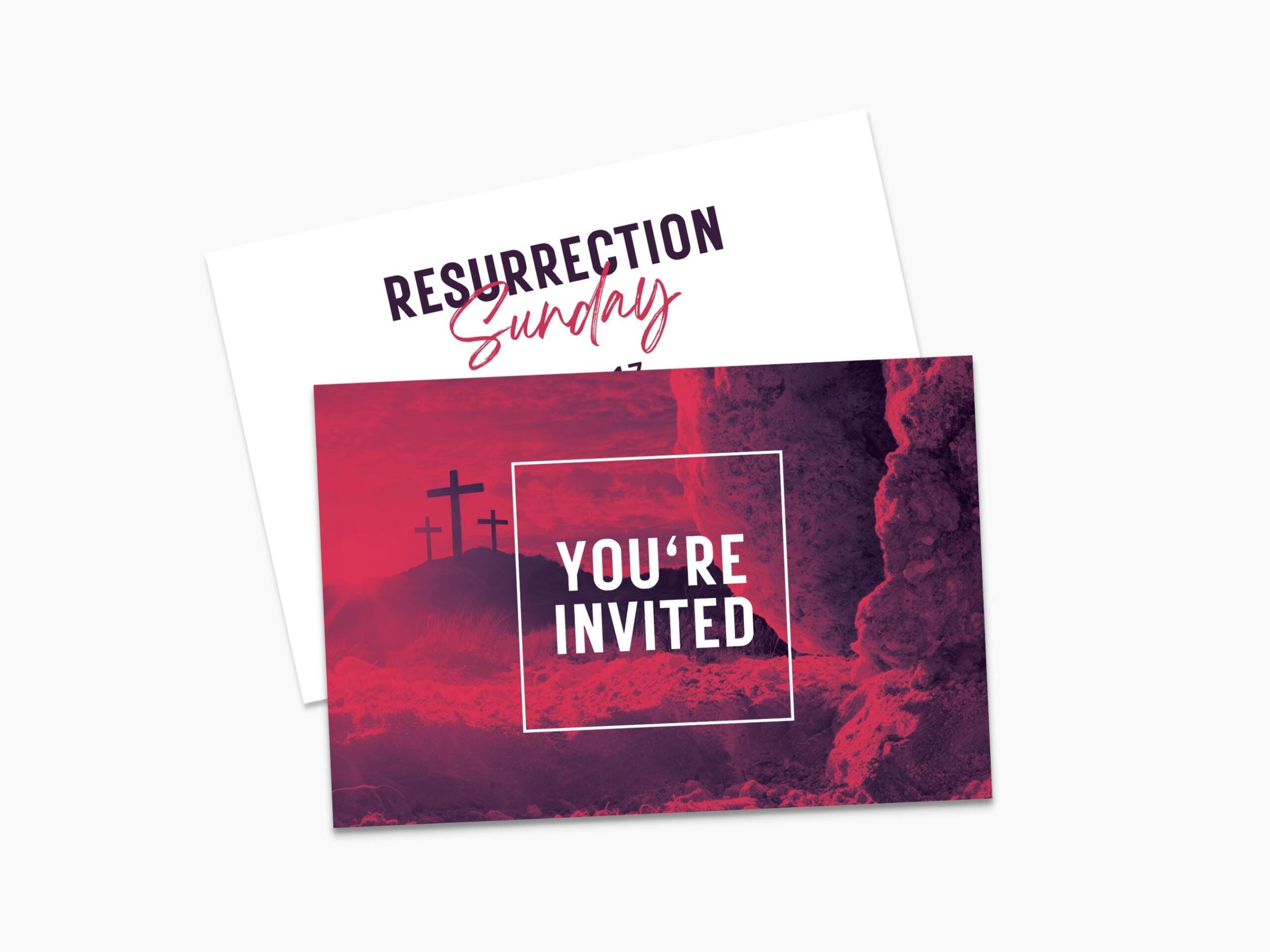 Free Printable Editable Resurrection Sunday Outreach Card