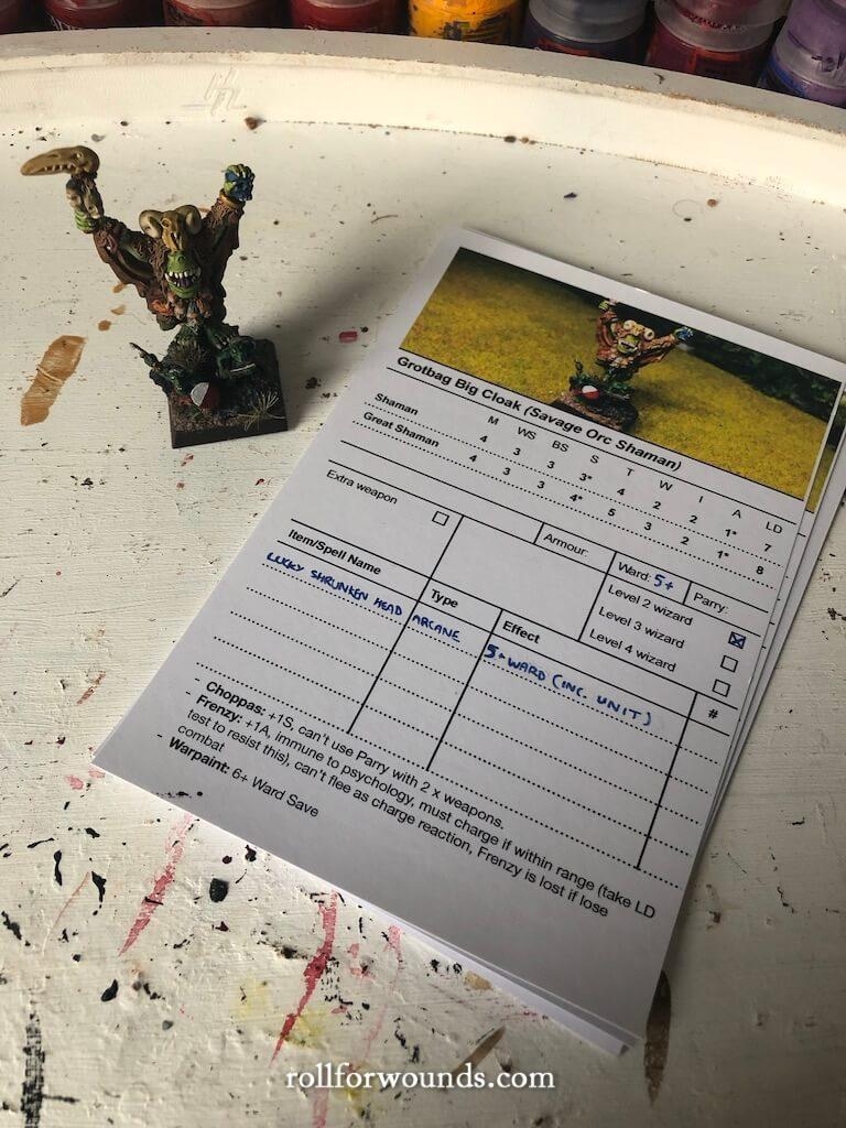 Reusable Roster Cards For Warhammer Fantasy Download Template 