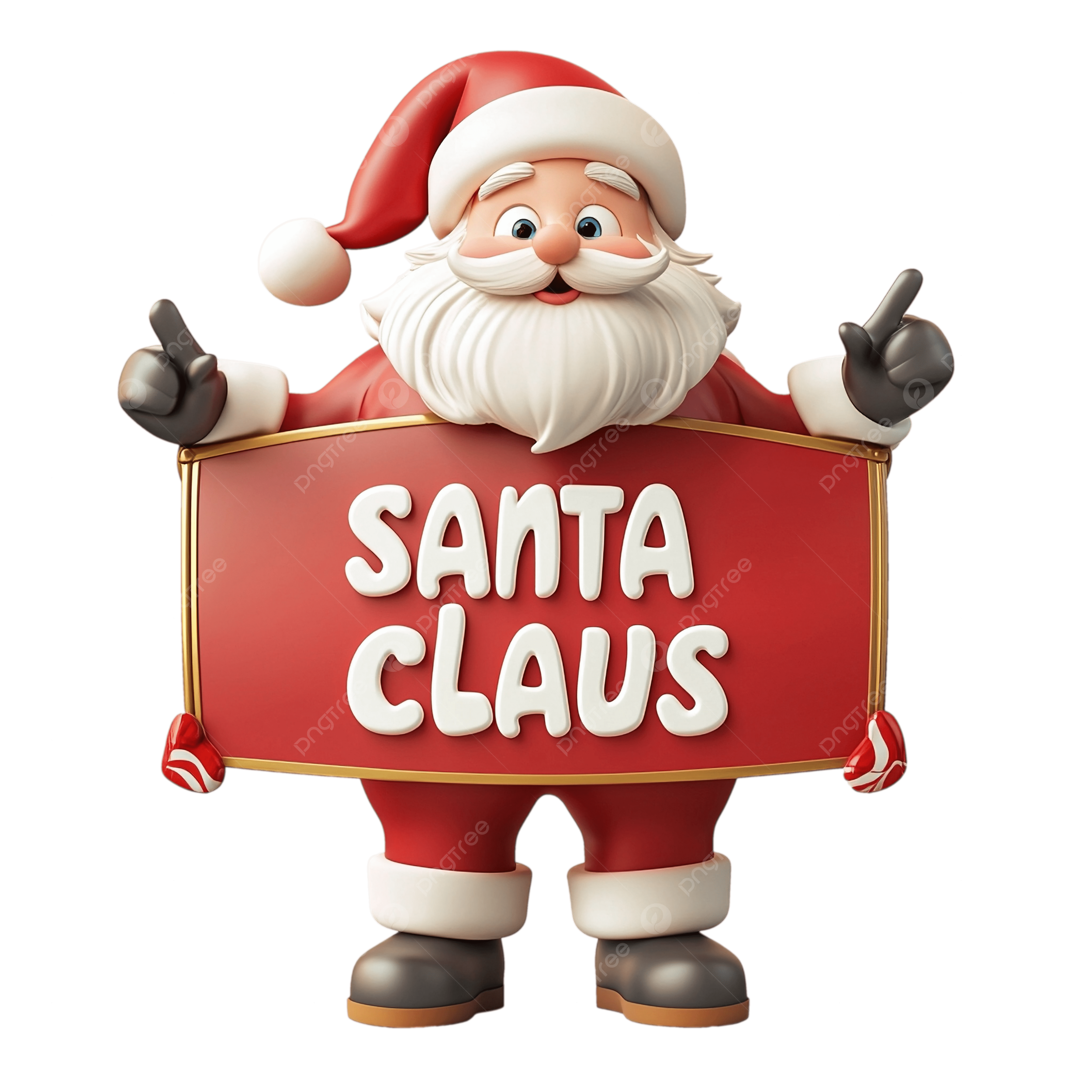 Santa Claus Cartoon Craft 3d Banner Template With Blank Space Editable Text Effect Santa Clipart Banner Clipart Space Clipart PNG Transparent Image And Clipart For Free Download