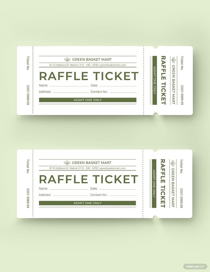 Editable File For Raffle Printable