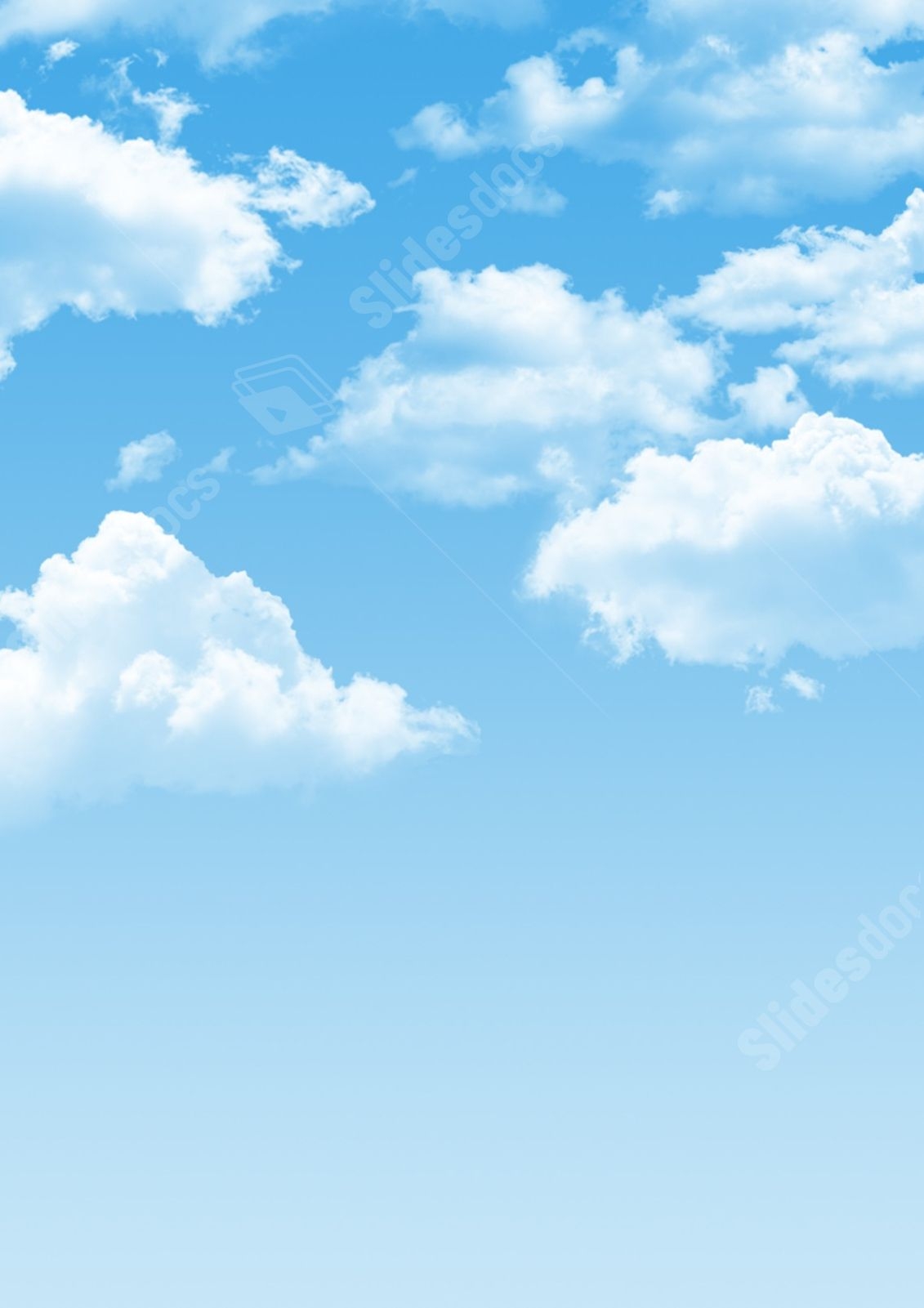 Sky Clouds Page Border And Printable Background In Word Slidesdocs