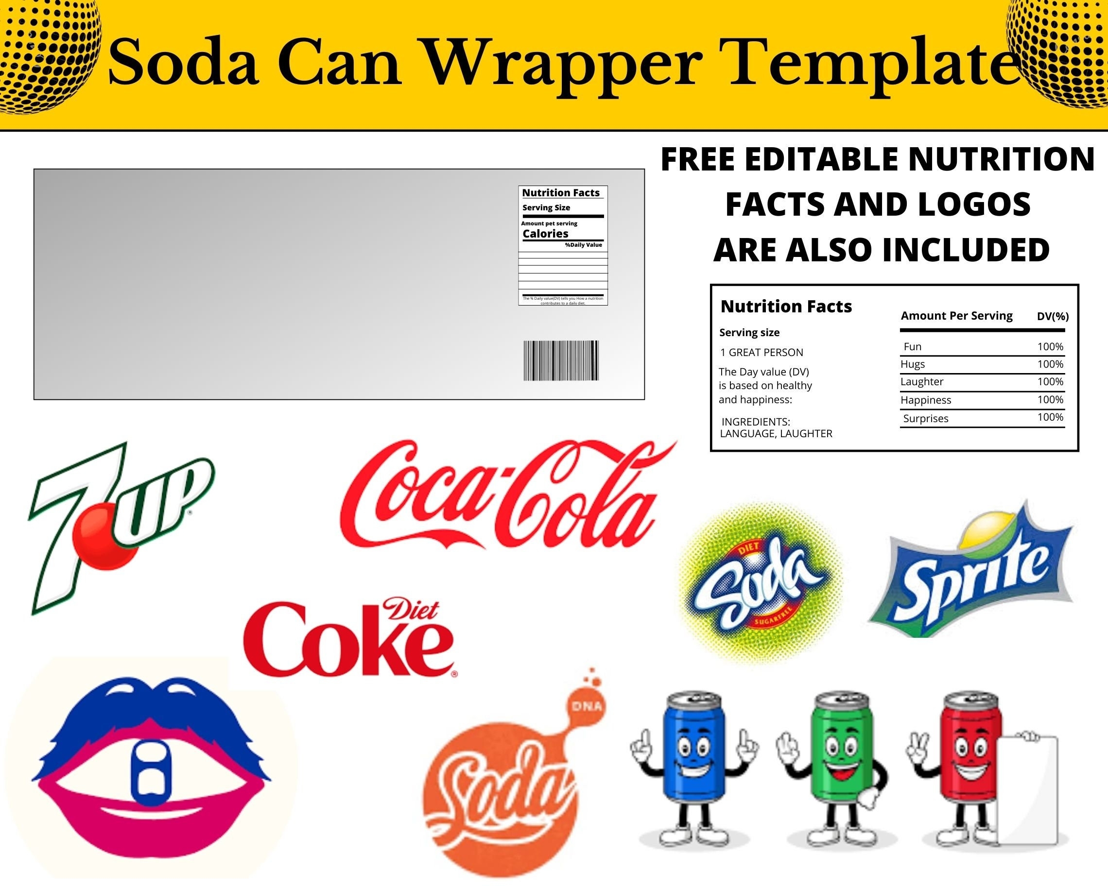 Coca Cola Printable Editable Sign