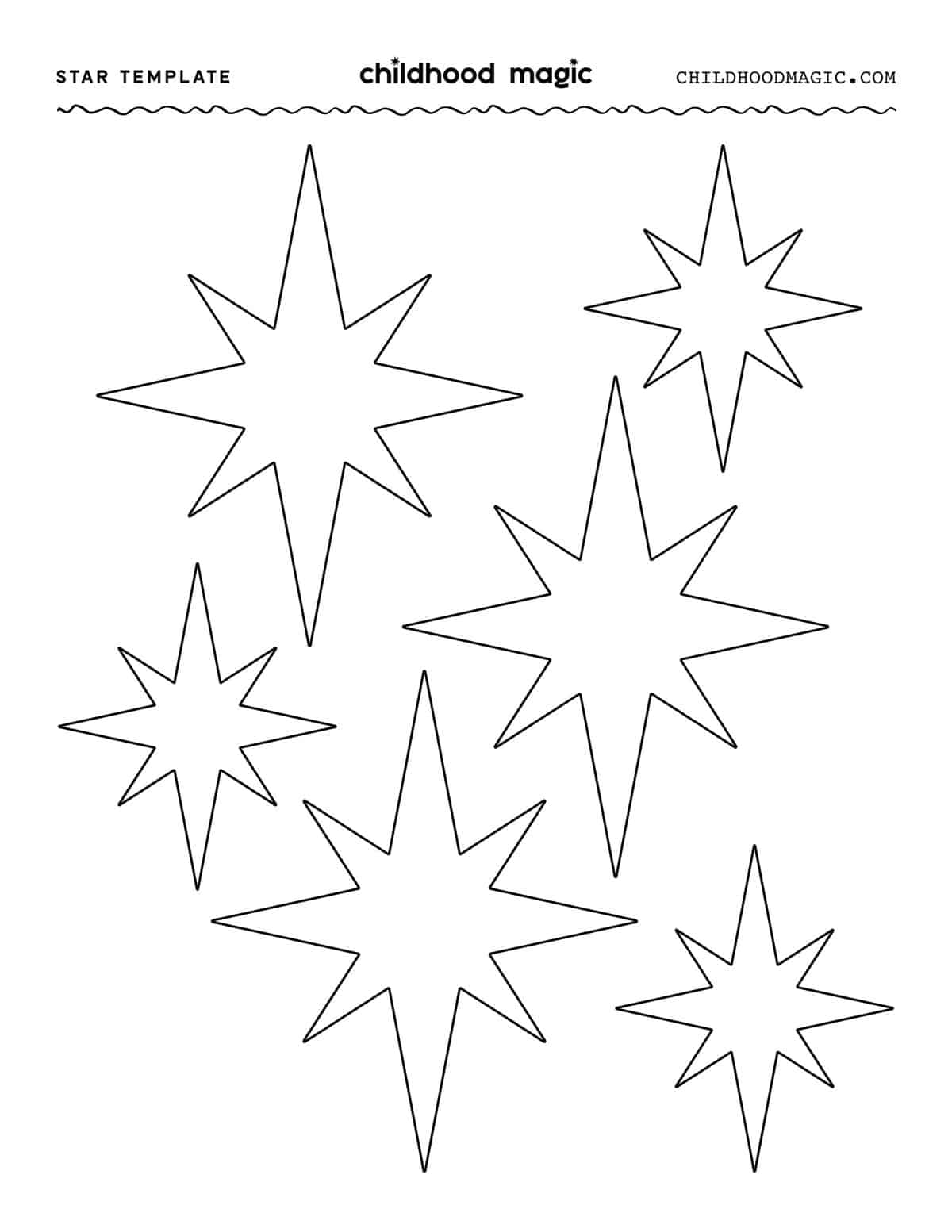 Printable Editable Star Template