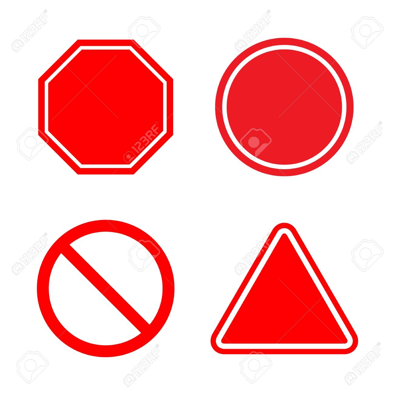 Templates For Prohibitive Signs On A White Background Royalty Free SVG Cliparts Vectors And Stock Illustration Image 106685608 