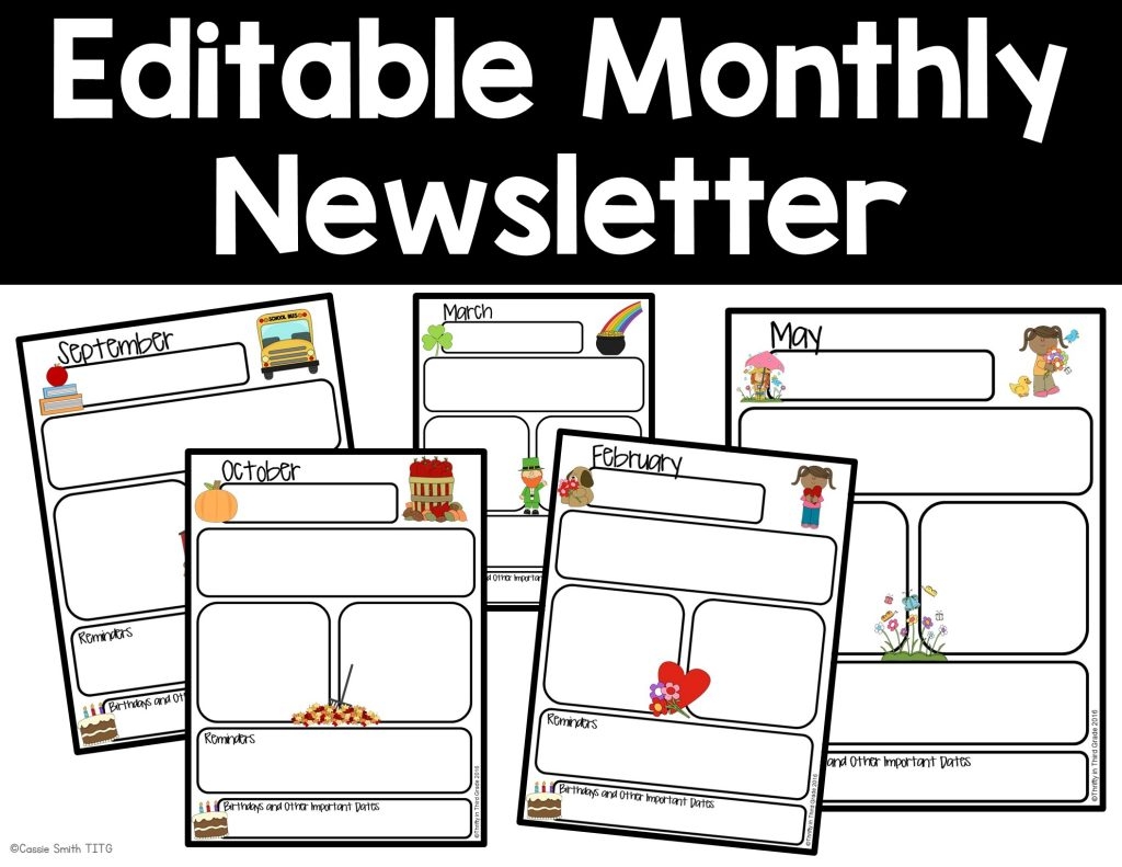 Printable And Editable News Letter Templates