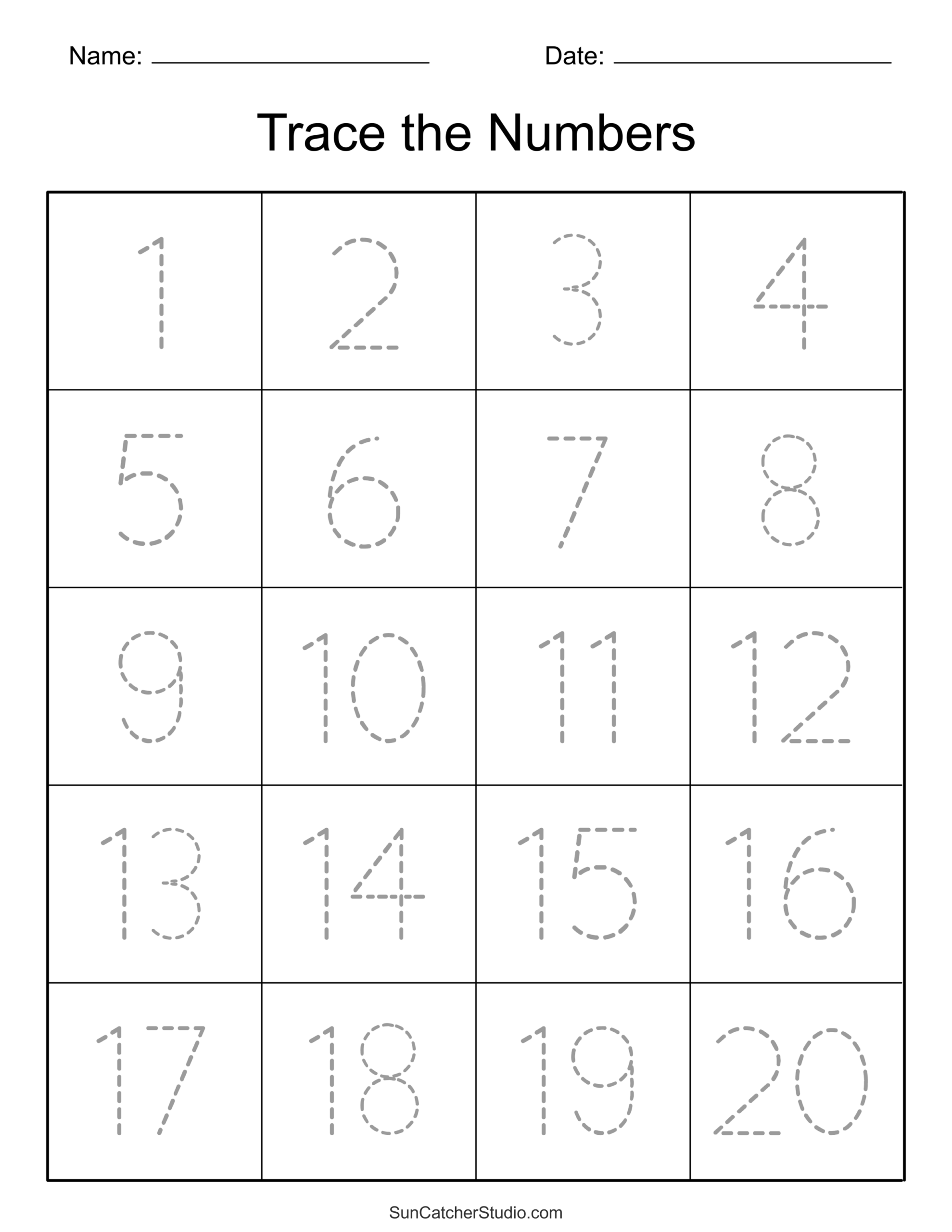 Free Editable Printable Count It Write It