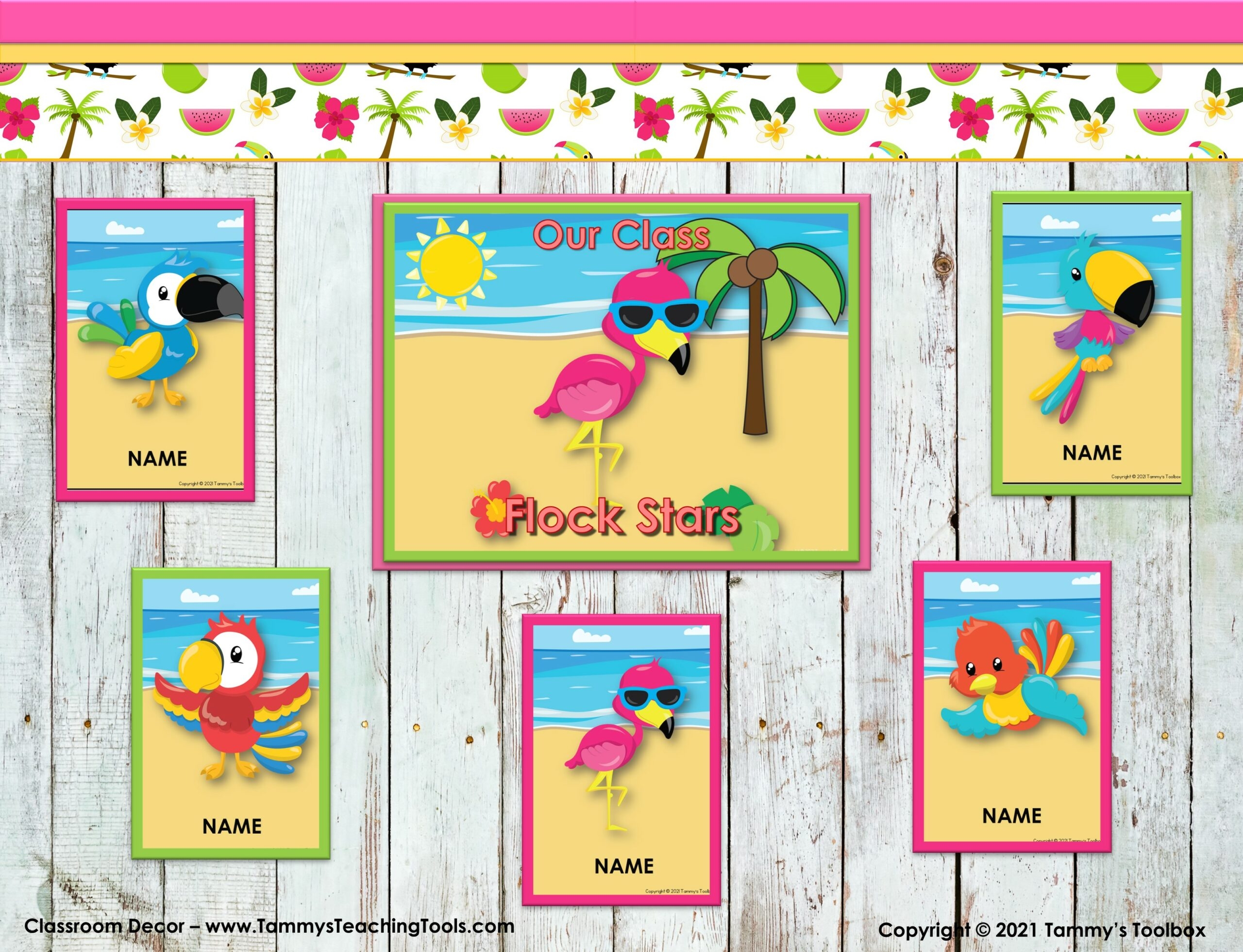 Tropical Classroom Decor Set Editable Made By Teachers
