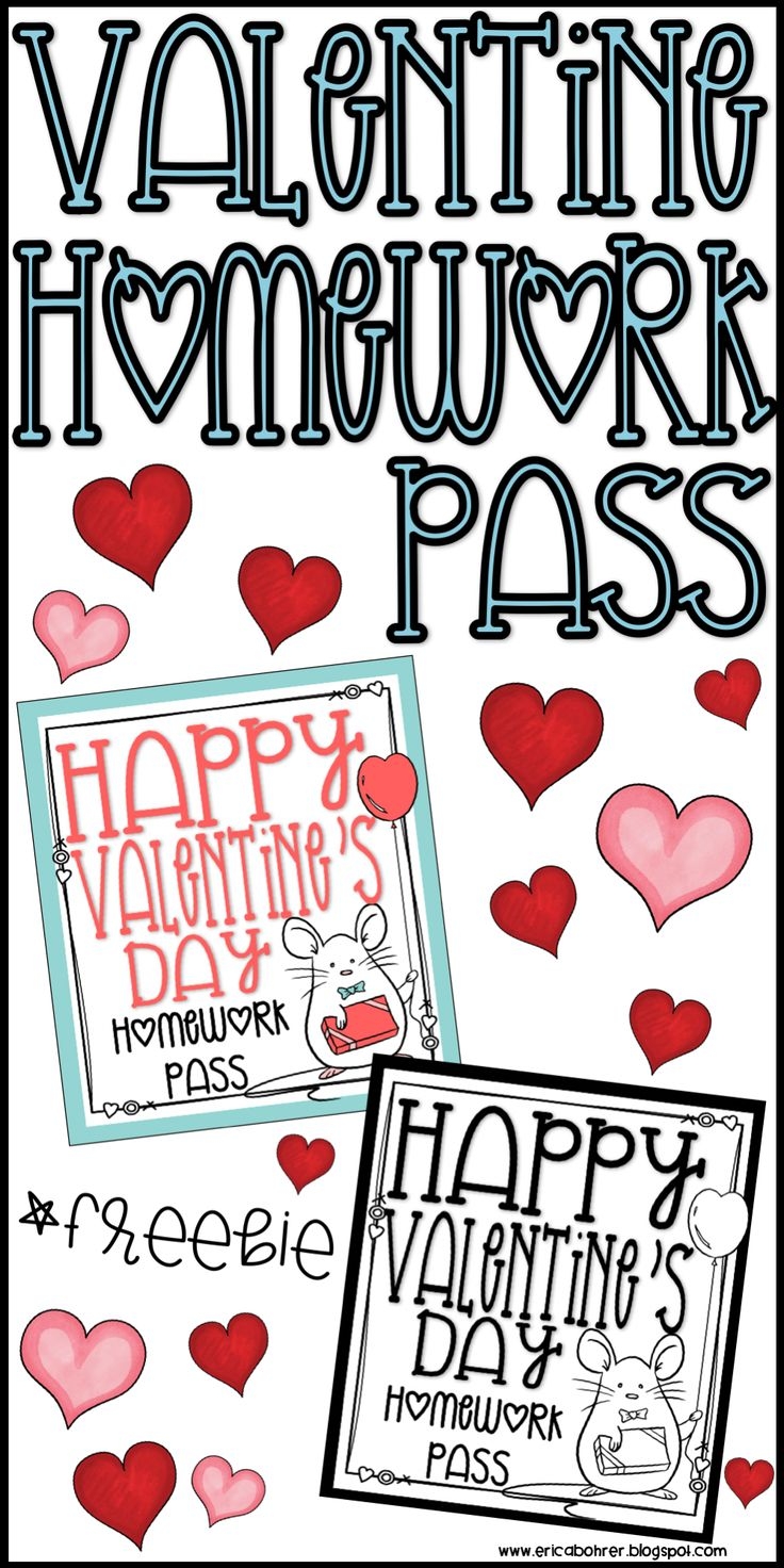 Valentine Homework Pass FREEBIE
