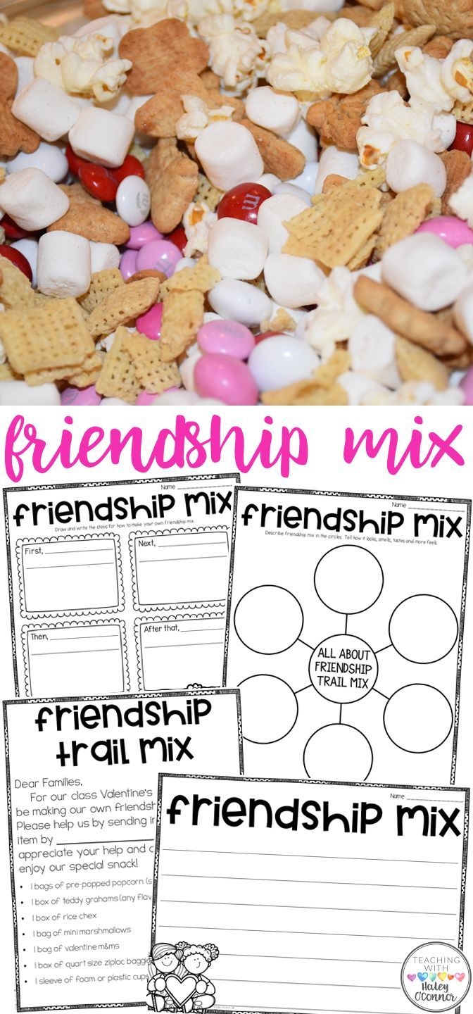 Friendship Snack Mix Editable Printable